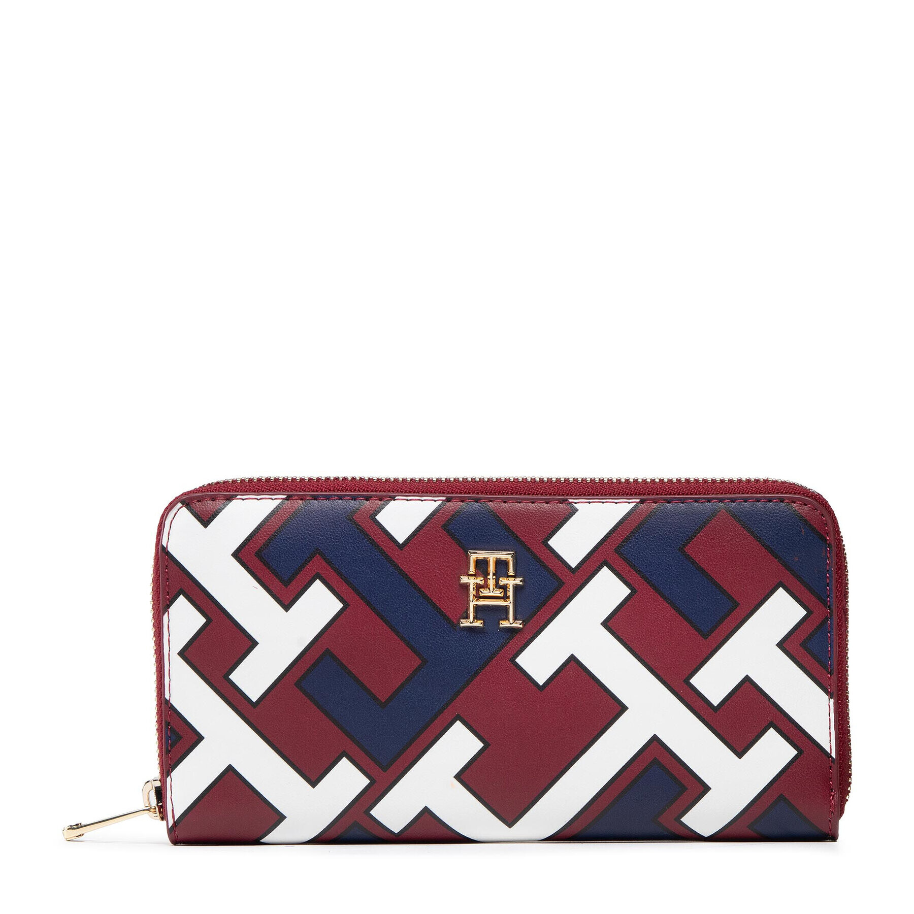 Tommy Hilfiger Голям дамски портфейл Iconic Tommy Lrg Za Monogram AW0AW14003 Бордо - Pepit.bg