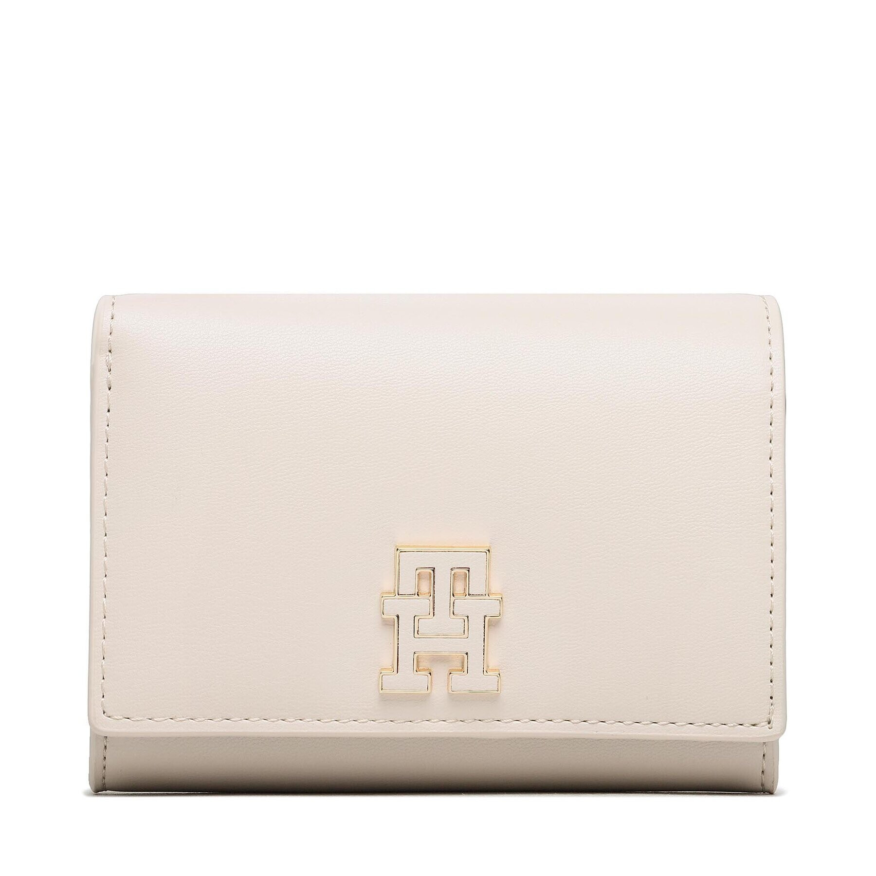 Tommy Hilfiger Голям дамски портфейл Th Chic Med Flap Wallet AW0AW14887 Бежов - Pepit.bg