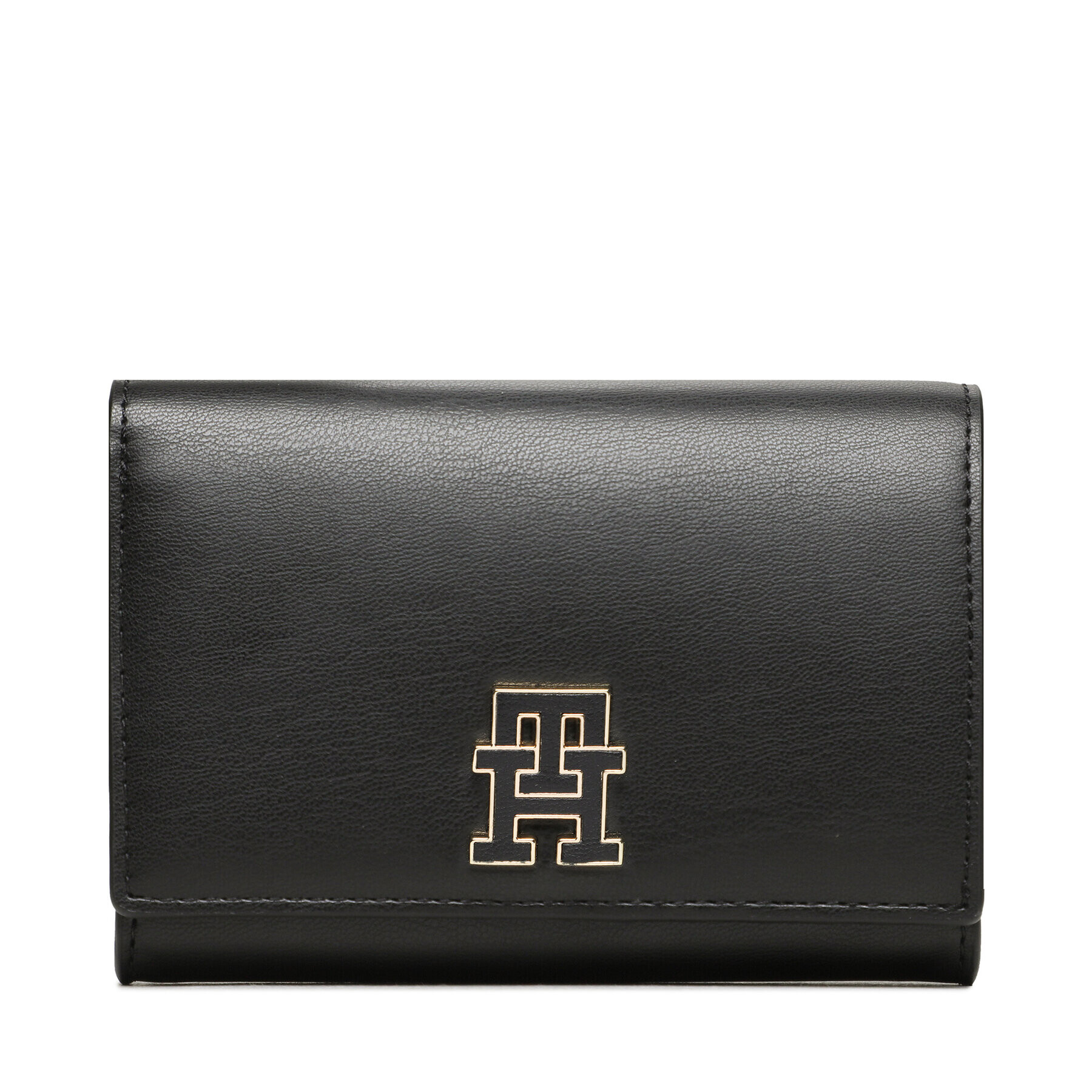 Tommy Hilfiger Голям дамски портфейл Th Chic Med Flap Wallet AW0AW14887 Черен - Pepit.bg