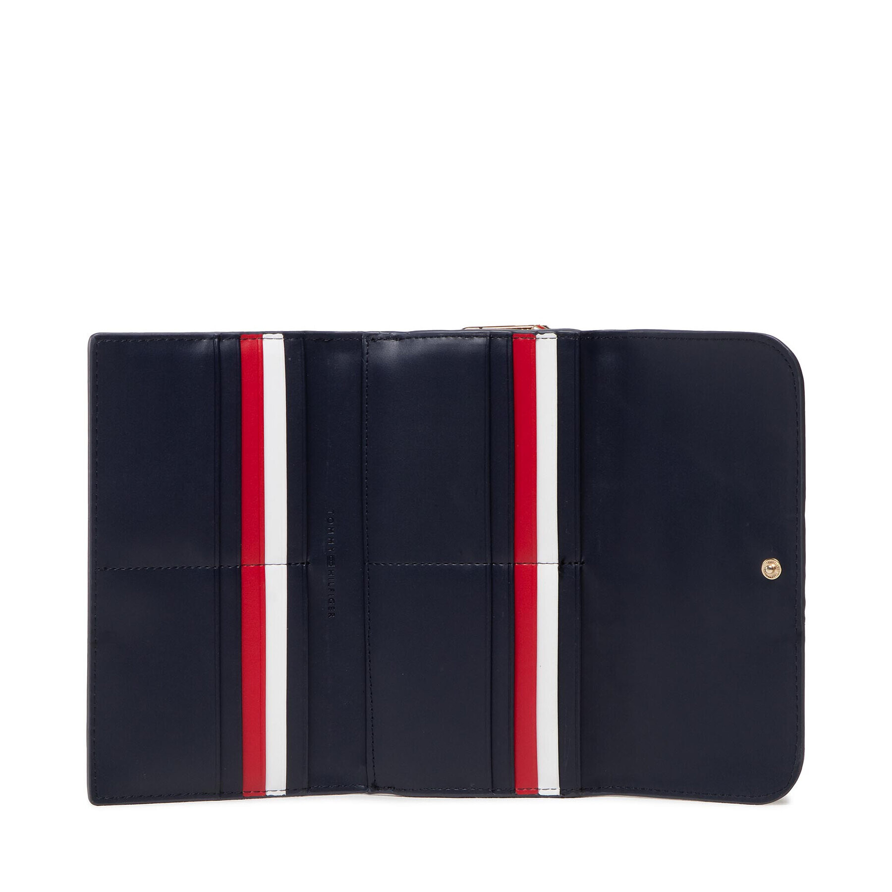 Tommy Hilfiger Голям дамски портфейл Th Element Large Flap Corp AW0AW13631 Тъмносин - Pepit.bg