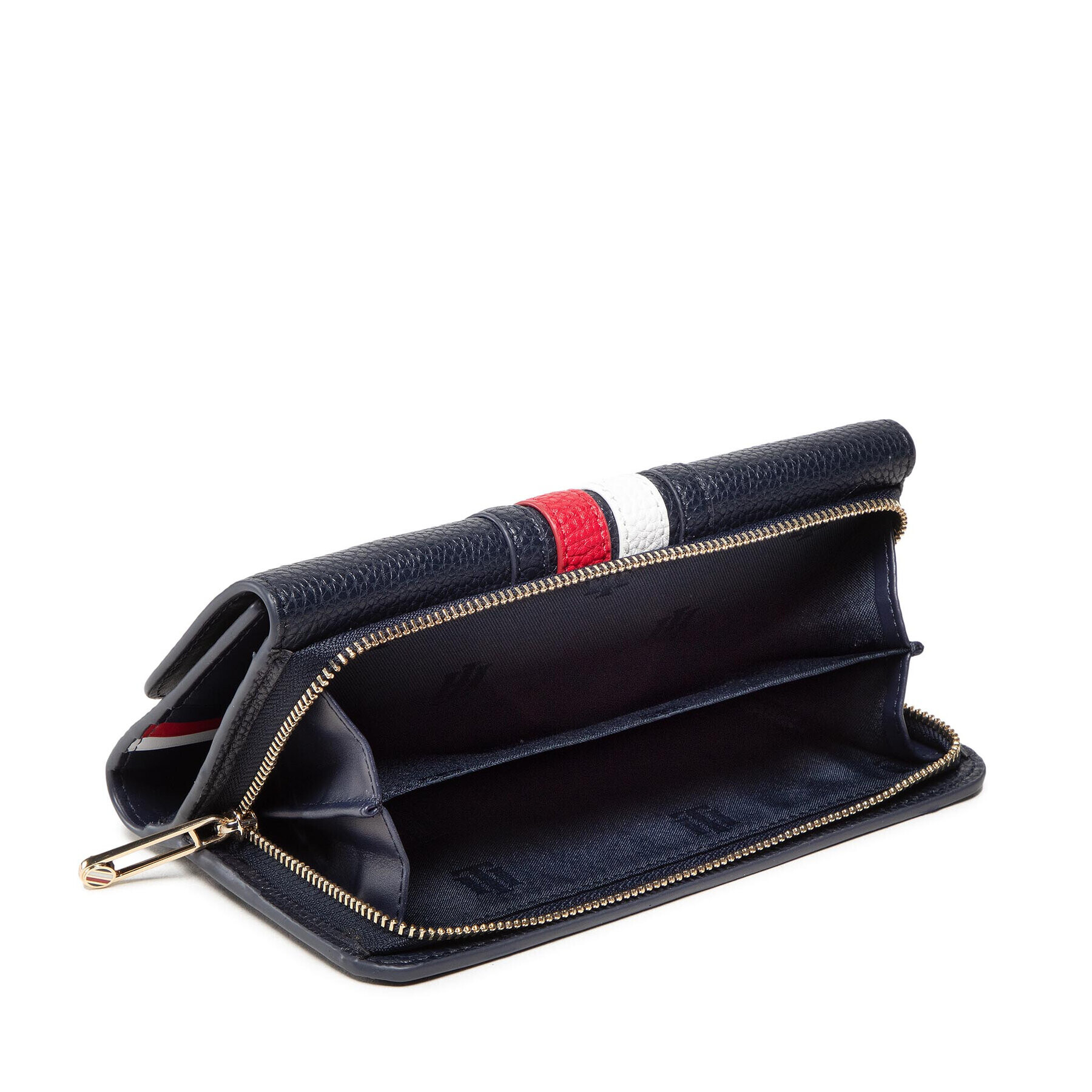 Tommy Hilfiger Голям дамски портфейл Th Element Large Flap Corp AW0AW13631 Тъмносин - Pepit.bg