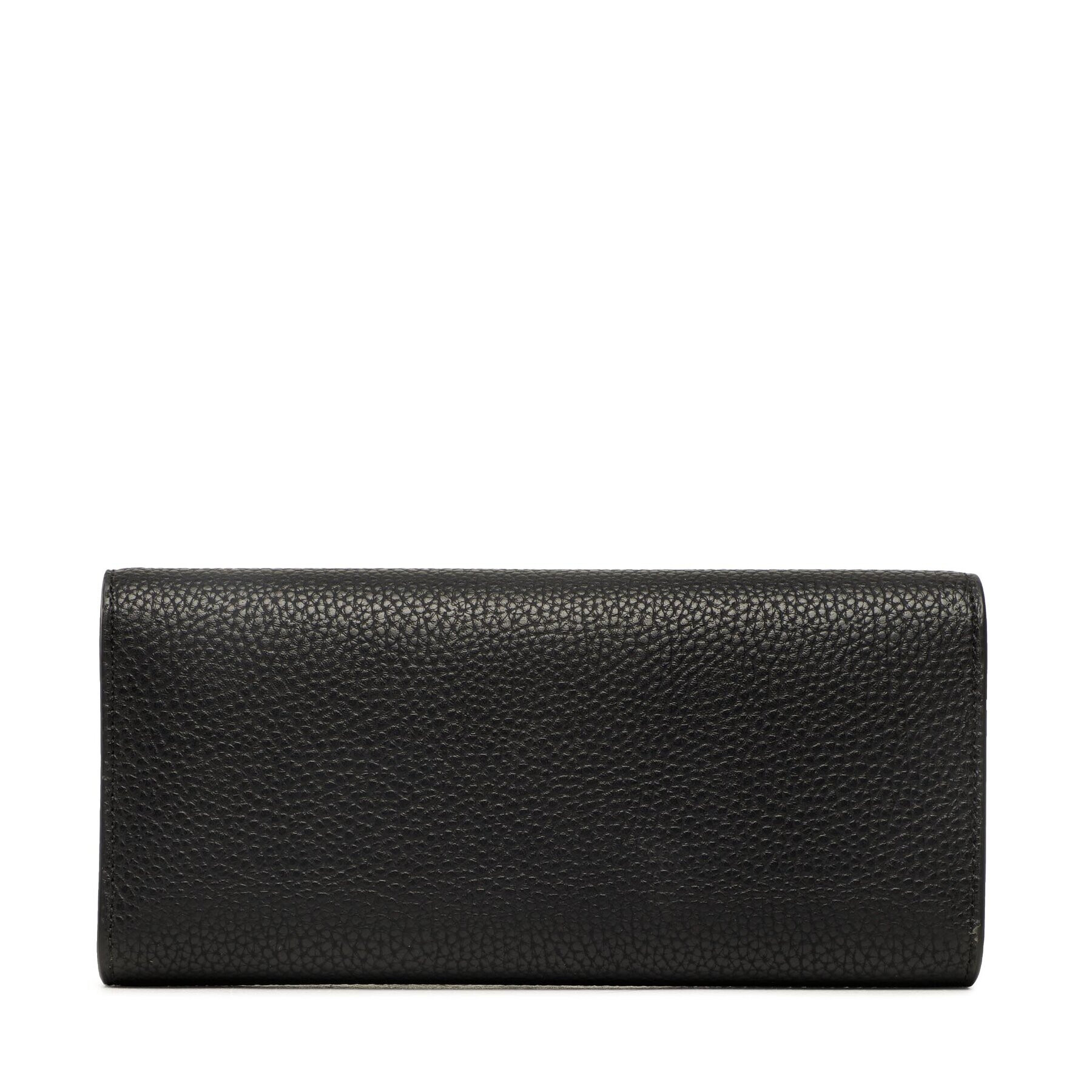 Tommy Hilfiger Голям дамски портфейл Th Emblem Lrg Flap Wallet AW0AW14651 Черен - Pepit.bg