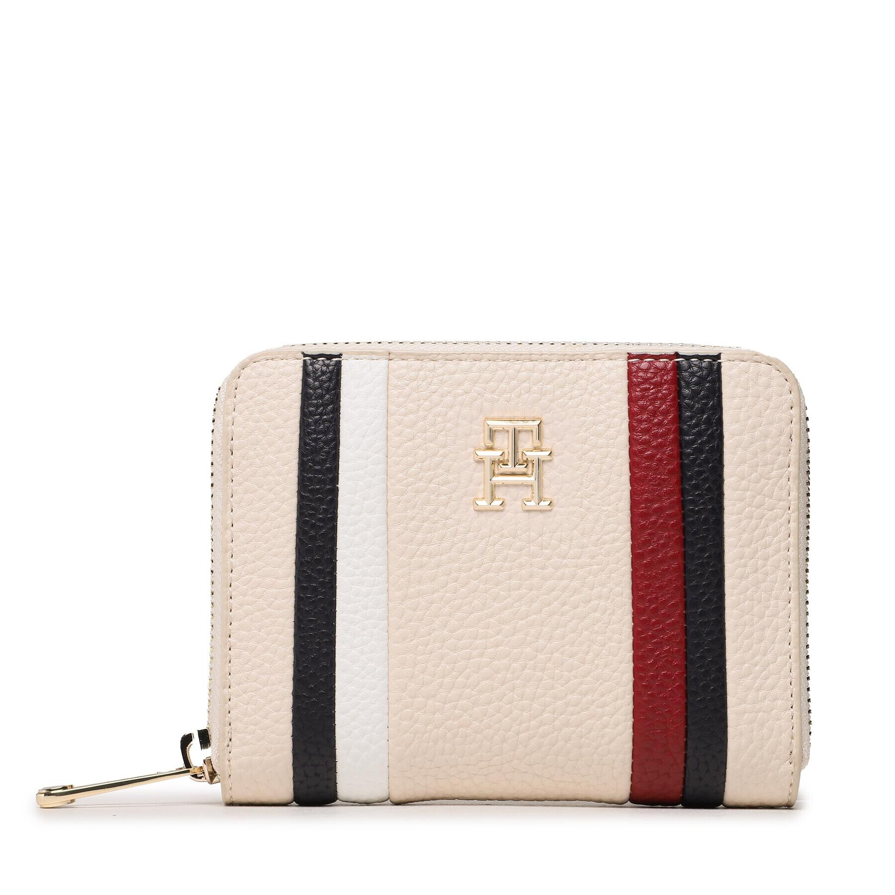 Tommy Hilfiger Голям дамски портфейл Th Emblem Med Za Corp AW0AW15118 Бежов - Pepit.bg