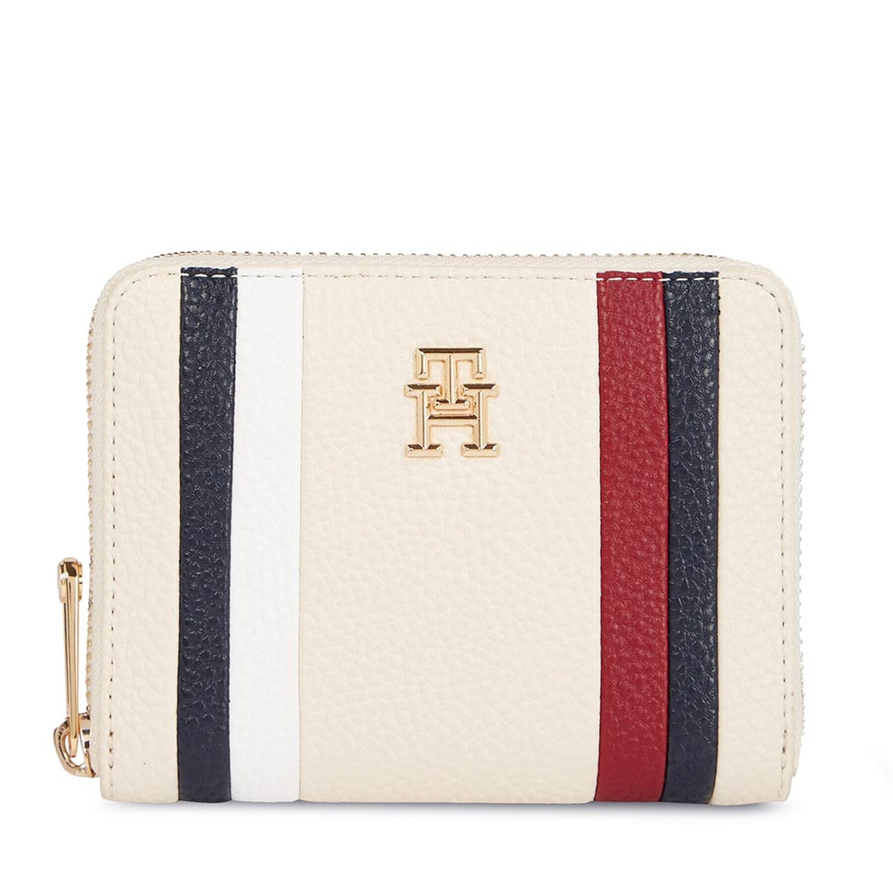 Tommy Hilfiger Голям дамски портфейл Th Emblem Med Za Corp AW0AW15118 Бежов - Pepit.bg