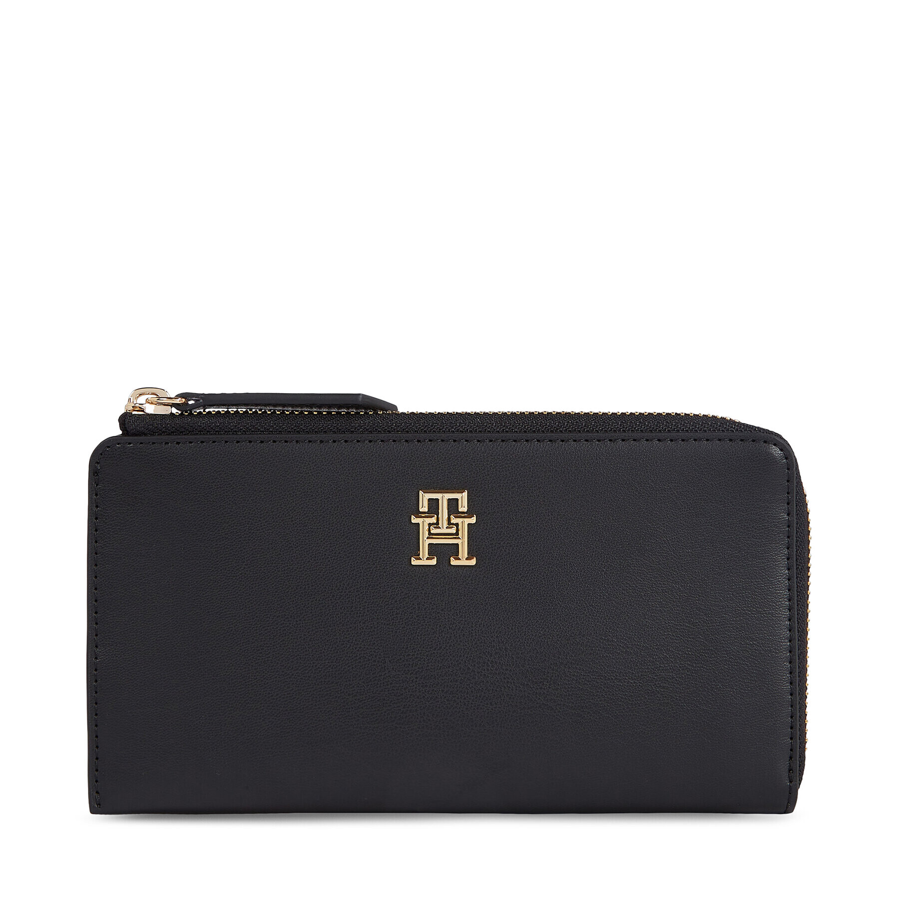 Tommy Hilfiger Голям дамски портфейл Th Feminine Large Slim Wallet AW0AW14890 Черен - Pepit.bg