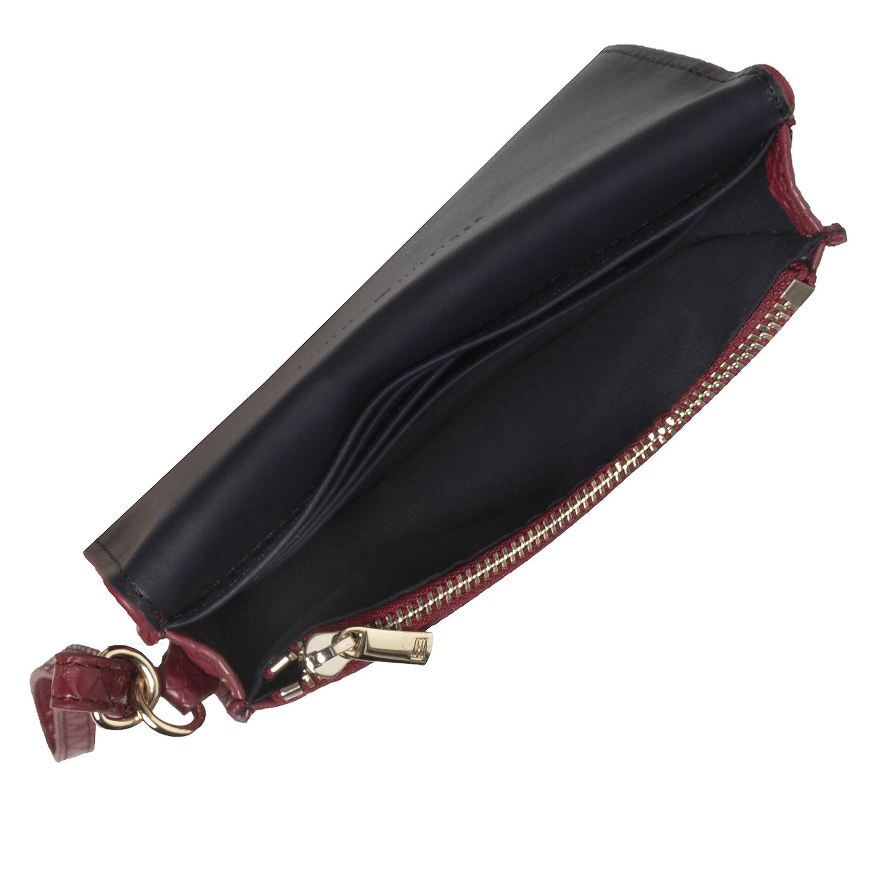 Tommy Hilfiger Голям дамски портфейл Th Lock Med Flap Wallet Snake AW0AW10532 Бордо - Pepit.bg