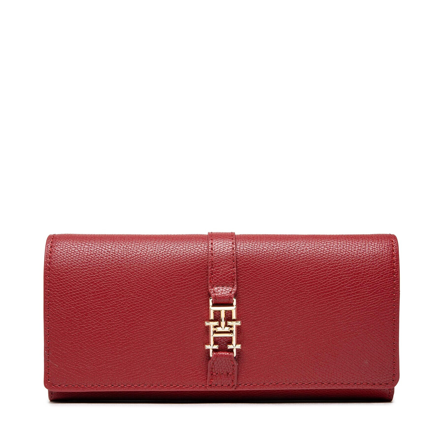 Tommy Hilfiger Голям дамски портфейл Th Plush Lrg Flap Wallet AW0AW14234 Червен - Pepit.bg