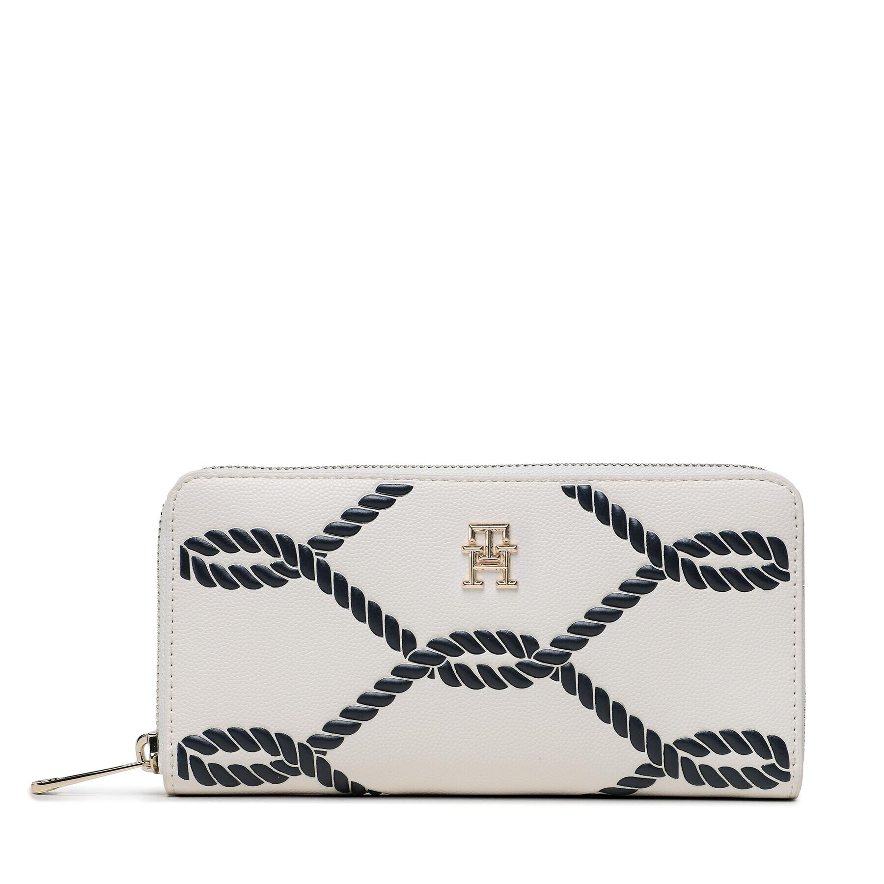 Tommy Hilfiger Голям дамски портфейл Th Timeless Lage Za Rope AW0AW14741 Бял - Pepit.bg