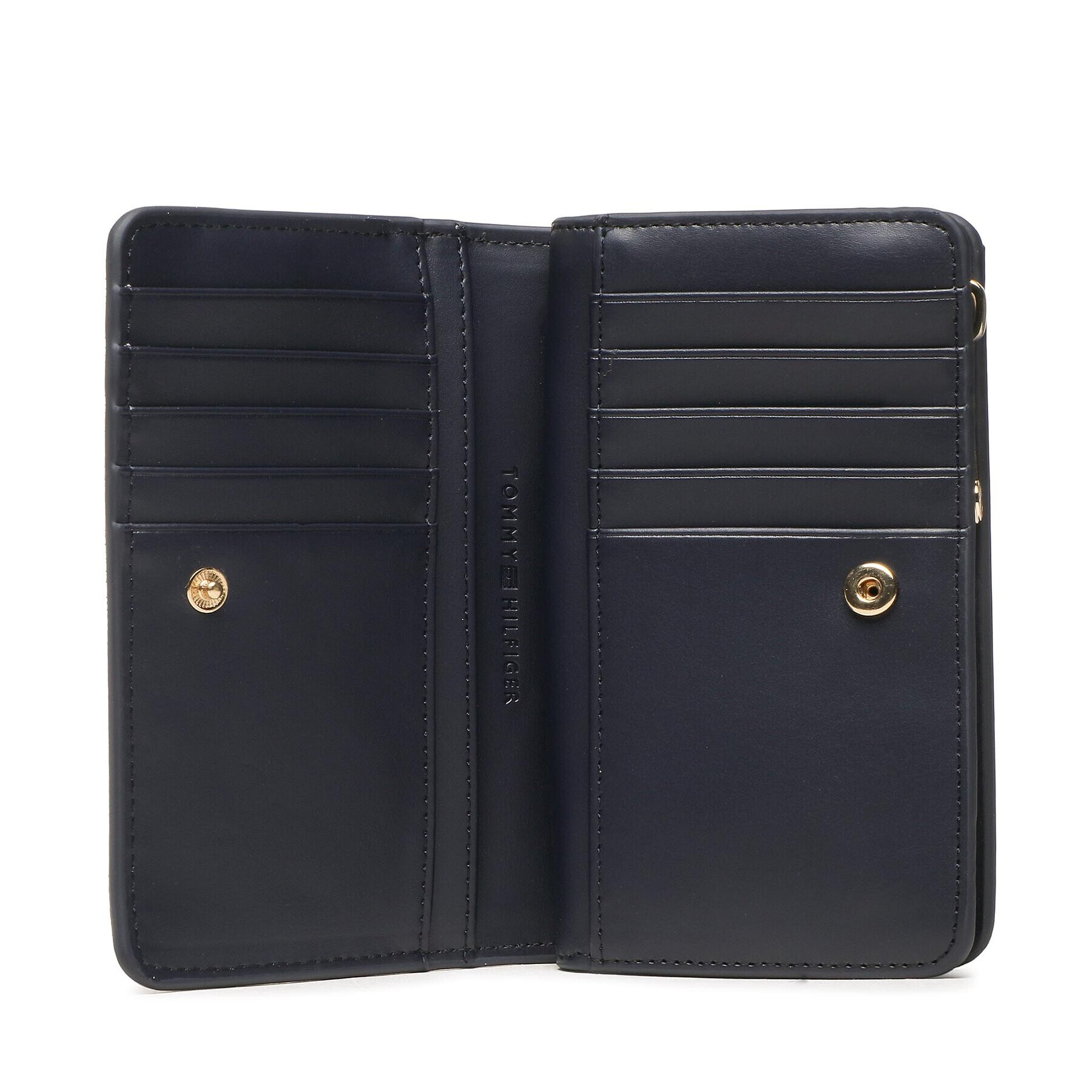 Tommy Hilfiger Голям дамски портфейл Th Timeless Med Bi Fold AW0AW14633 Тъмносин - Pepit.bg