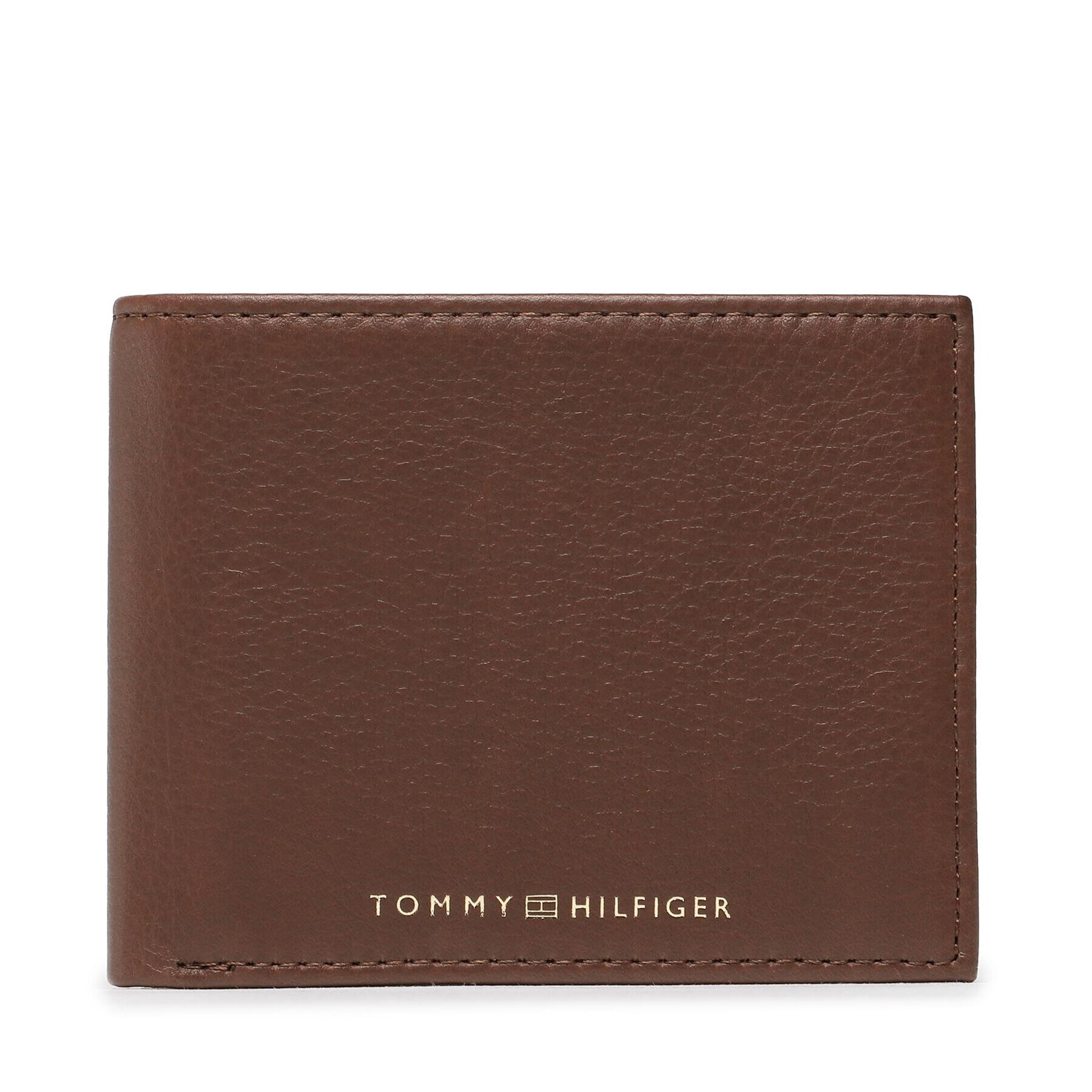 Tommy Hilfiger Голям мъжки портфейл Prem Leather Mini Cc Wallet AM0AM10988 Кафяв - Pepit.bg