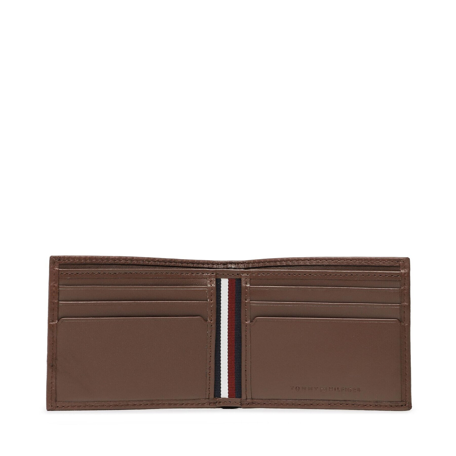 Tommy Hilfiger Голям мъжки портфейл Prem Leather Mini Cc Wallet AM0AM10988 Кафяв - Pepit.bg