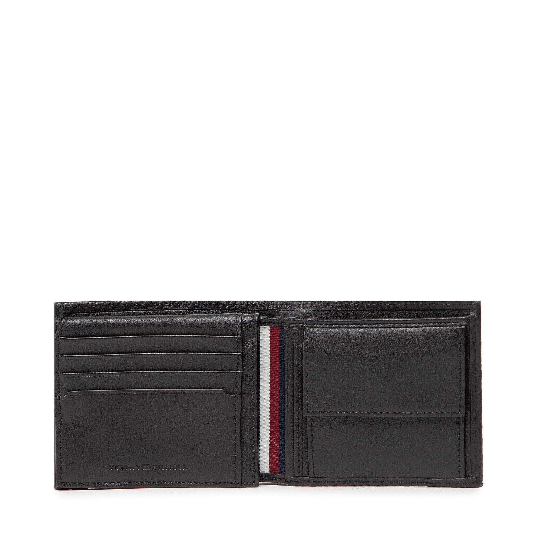 Tommy Hilfiger Голям мъжки портфейл Premium Leather Cc Flap And Coin AM0AM10239 Черен - Pepit.bg