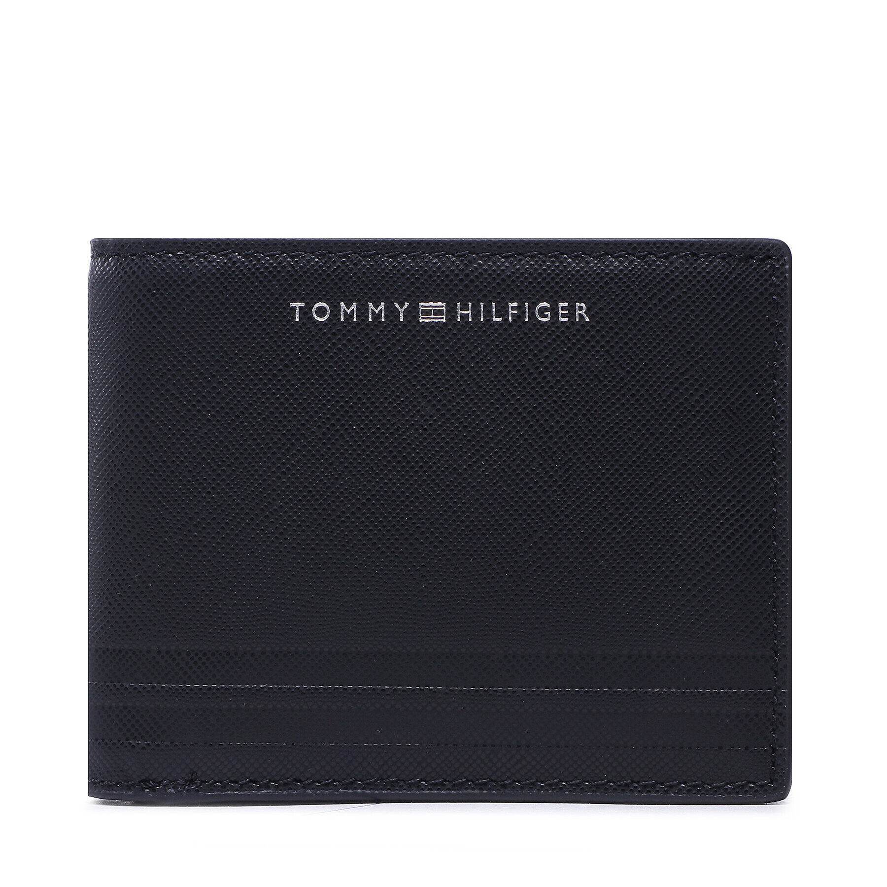 Tommy Hilfiger Голям мъжки портфейл Th Bus Leather Mini Cc Wallet AM0AM10981 Черен - Pepit.bg