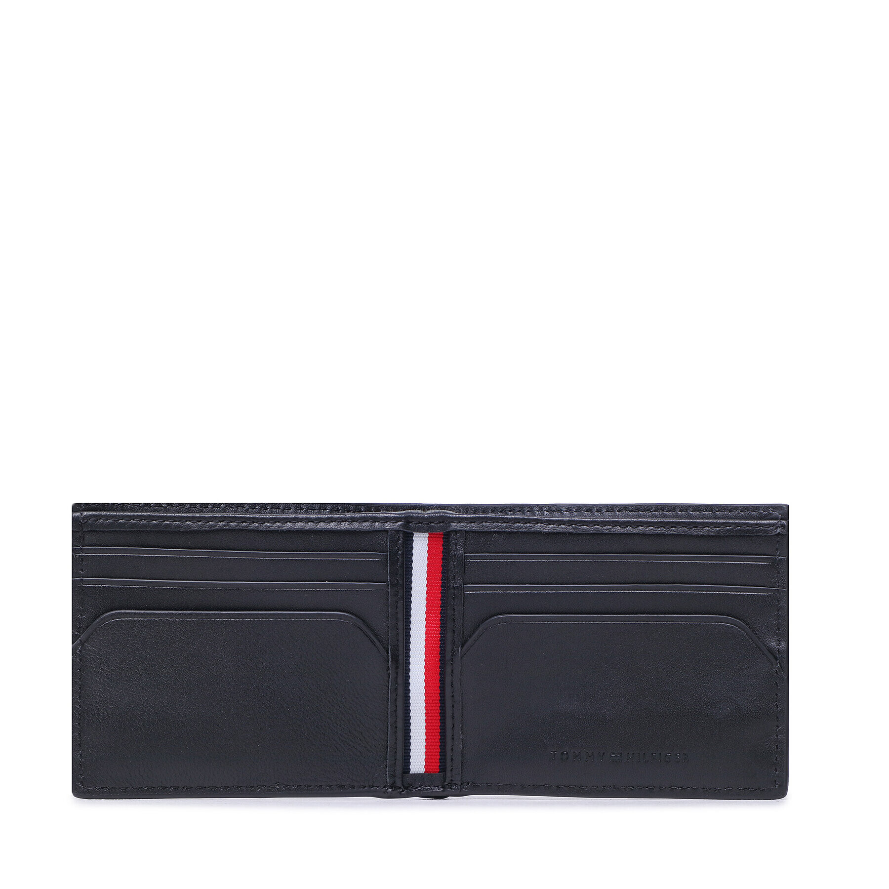 Tommy Hilfiger Голям мъжки портфейл Th Bus Leather Mini Cc Wallet AM0AM10981 Черен - Pepit.bg