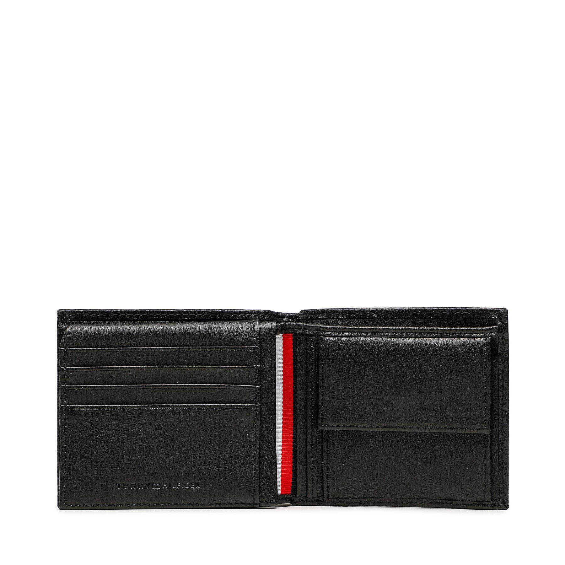 Tommy Hilfiger Голям мъжки портфейл Th Central Cc Flap And Coin AM0AM10612 Черен - Pepit.bg