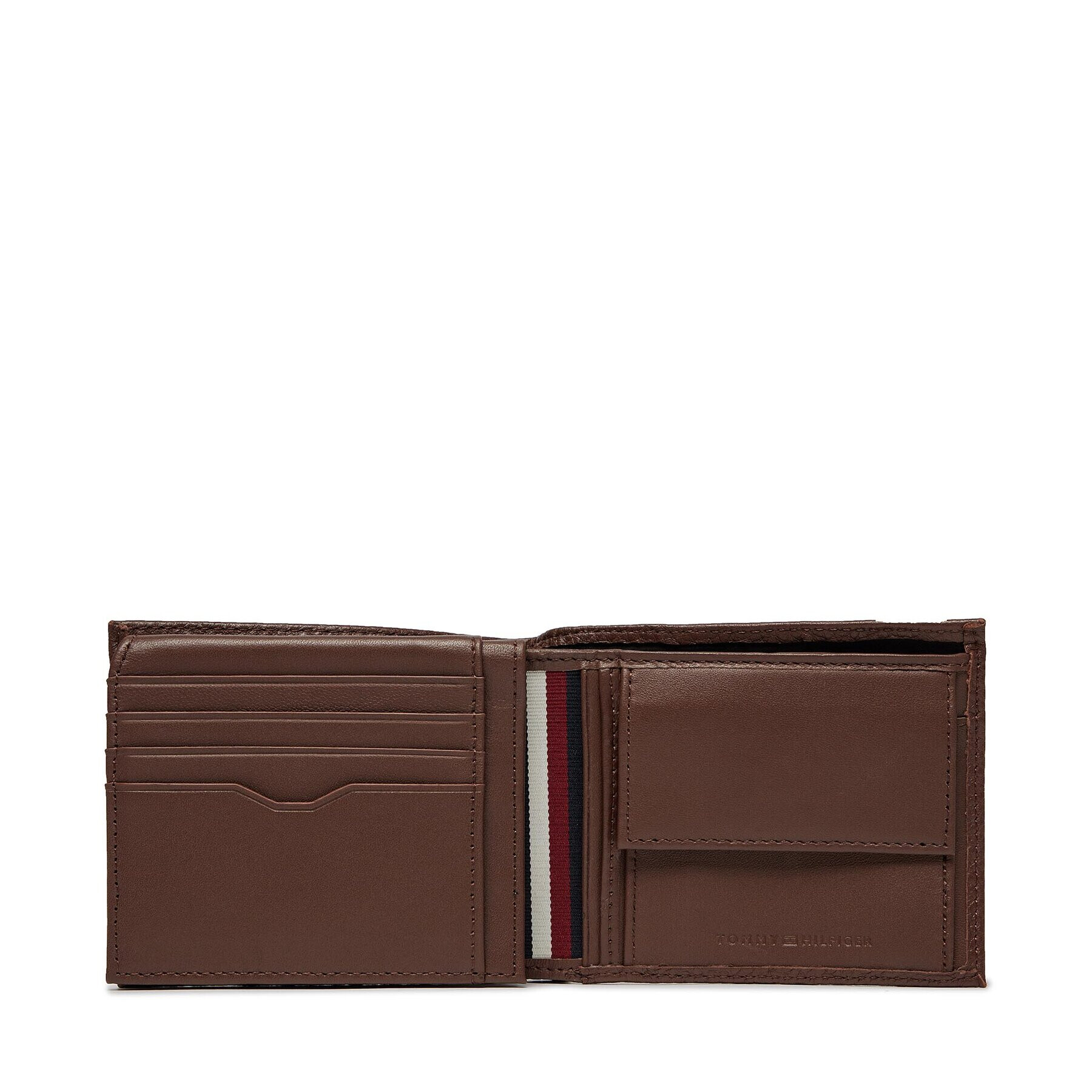 Tommy Hilfiger Голям мъжки портфейл Th Central Cc Flap And Coin AM0AM11856 Кафяв - Pepit.bg