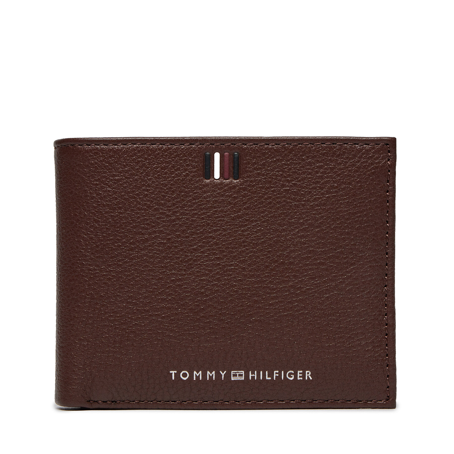 Tommy Hilfiger Голям мъжки портфейл Th Central Mini Cc Wallet AM0AM11854 Кафяв - Pepit.bg