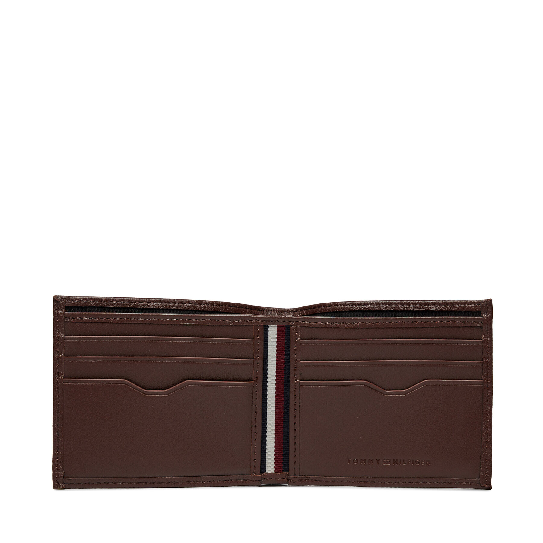 Tommy Hilfiger Голям мъжки портфейл Th Central Mini Cc Wallet AM0AM11854 Кафяв - Pepit.bg