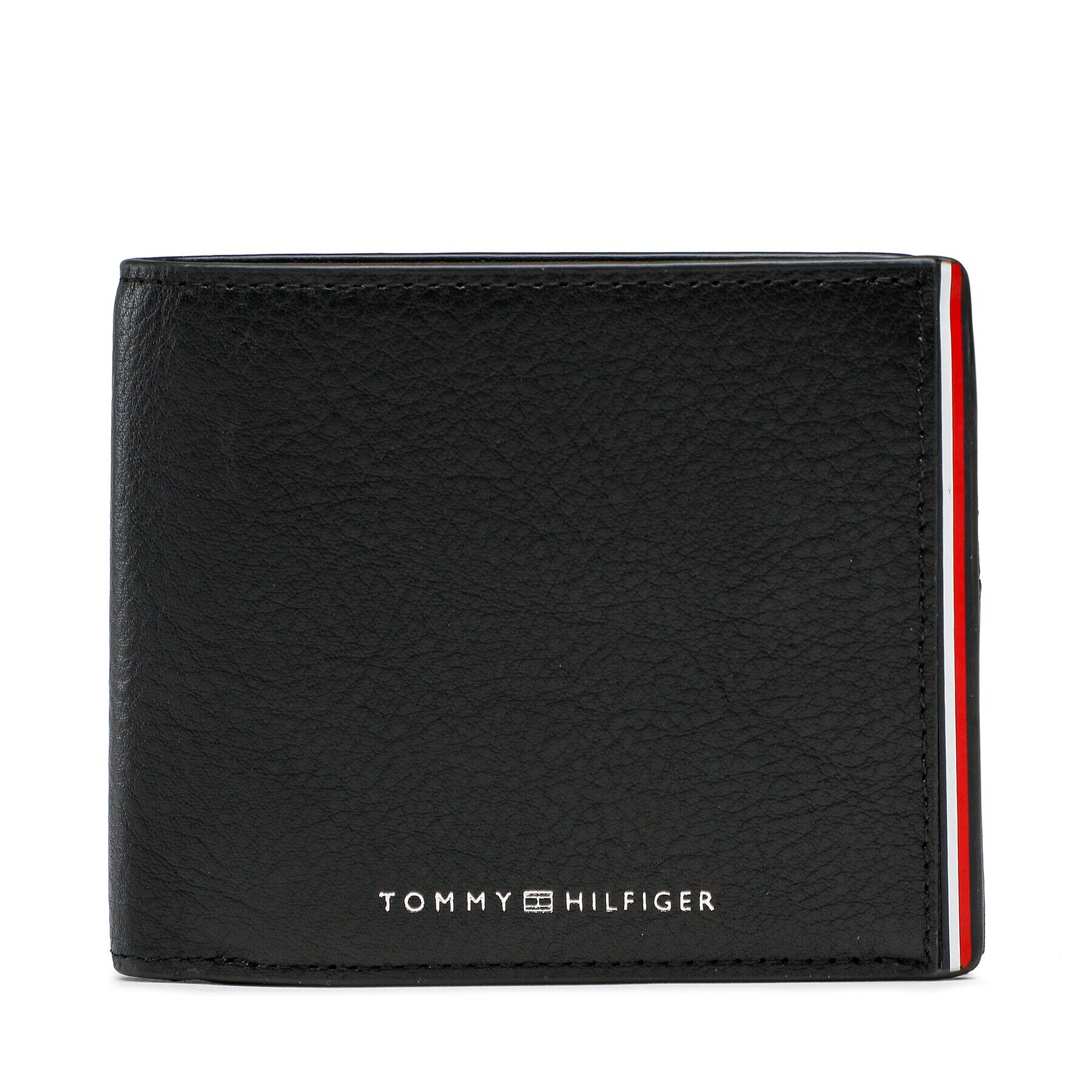 Tommy Hilfiger Голям мъжки портфейл Th Corporate Flap & Coin Wallet AM0AM10970 Черен - Pepit.bg