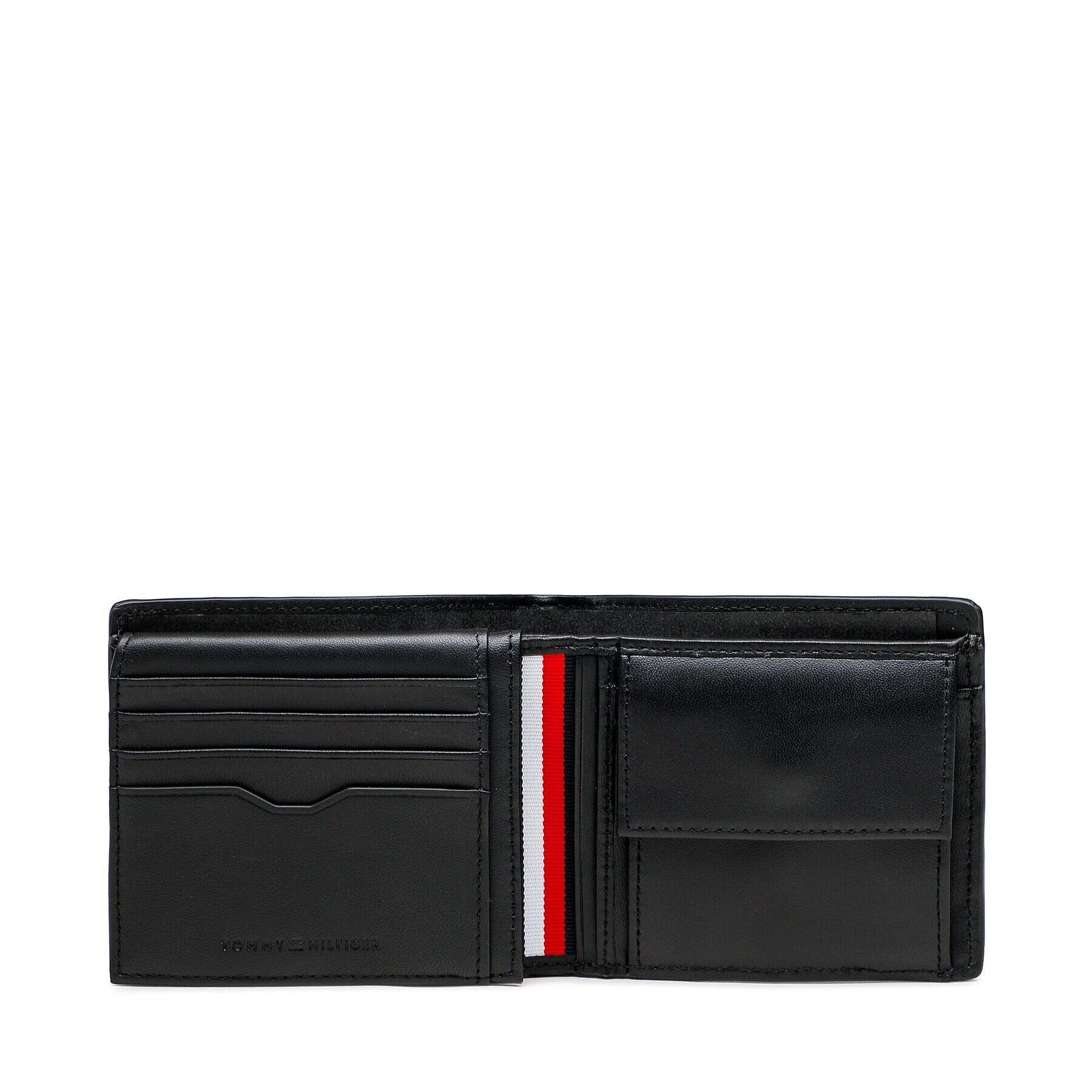 Tommy Hilfiger Голям мъжки портфейл Th Corporate Flap & Coin Wallet AM0AM10970 Черен - Pepit.bg