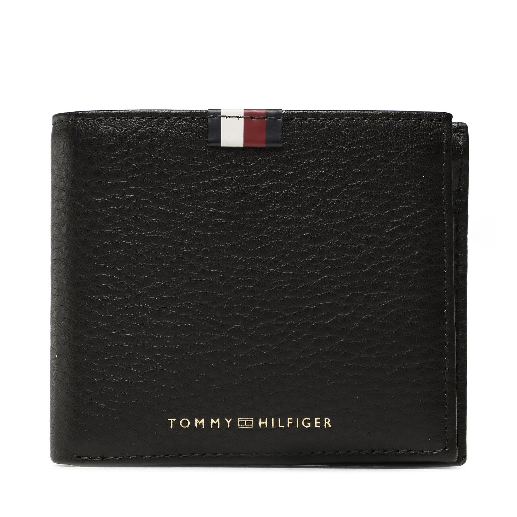 Tommy Hilfiger Голям мъжки портфейл Th Prem Le Cc And Coin AM0AM11265 Черен - Pepit.bg