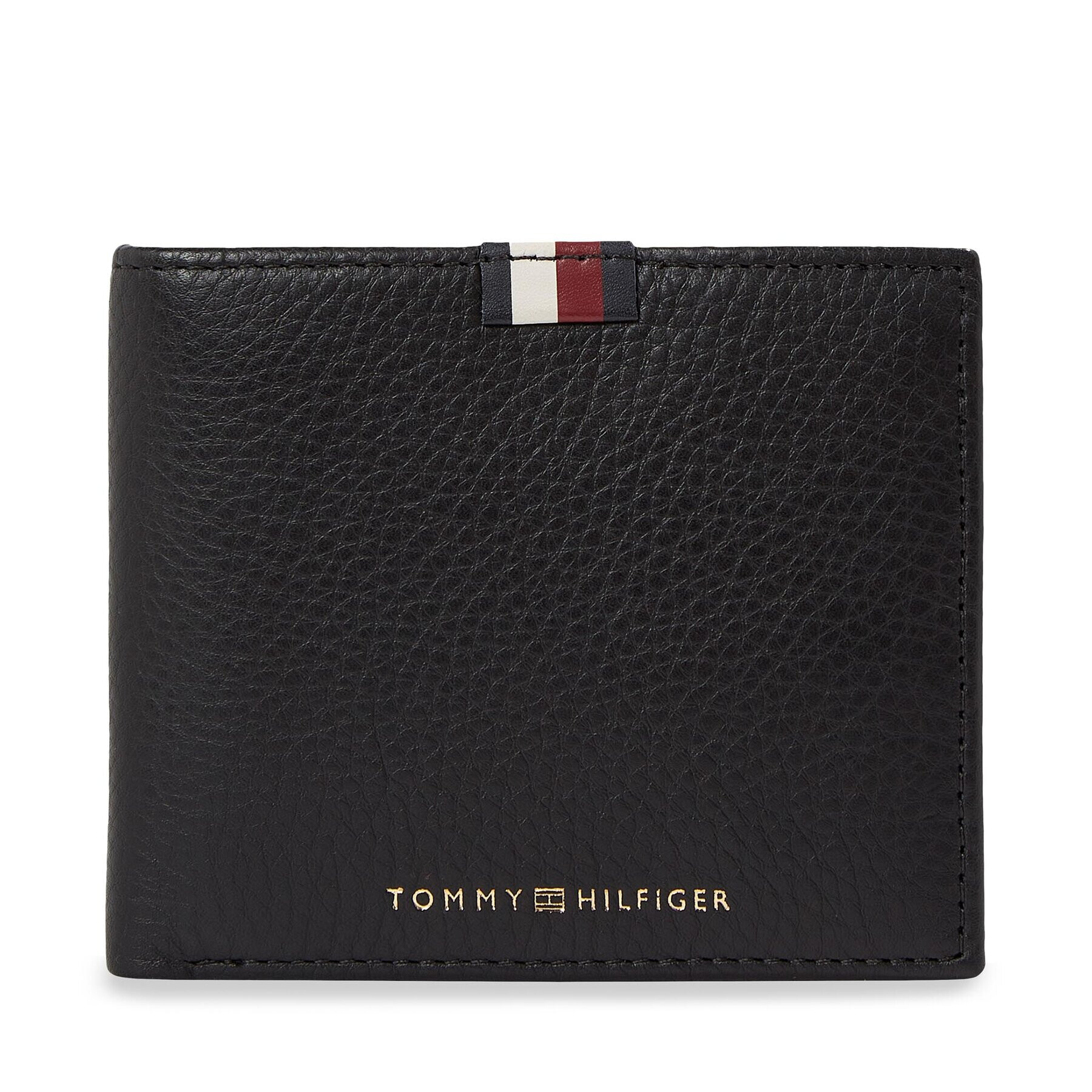 Tommy Hilfiger Голям мъжки портфейл Th Prem Lea Cc Flap And Coin AM0AM11270 Черен - Pepit.bg