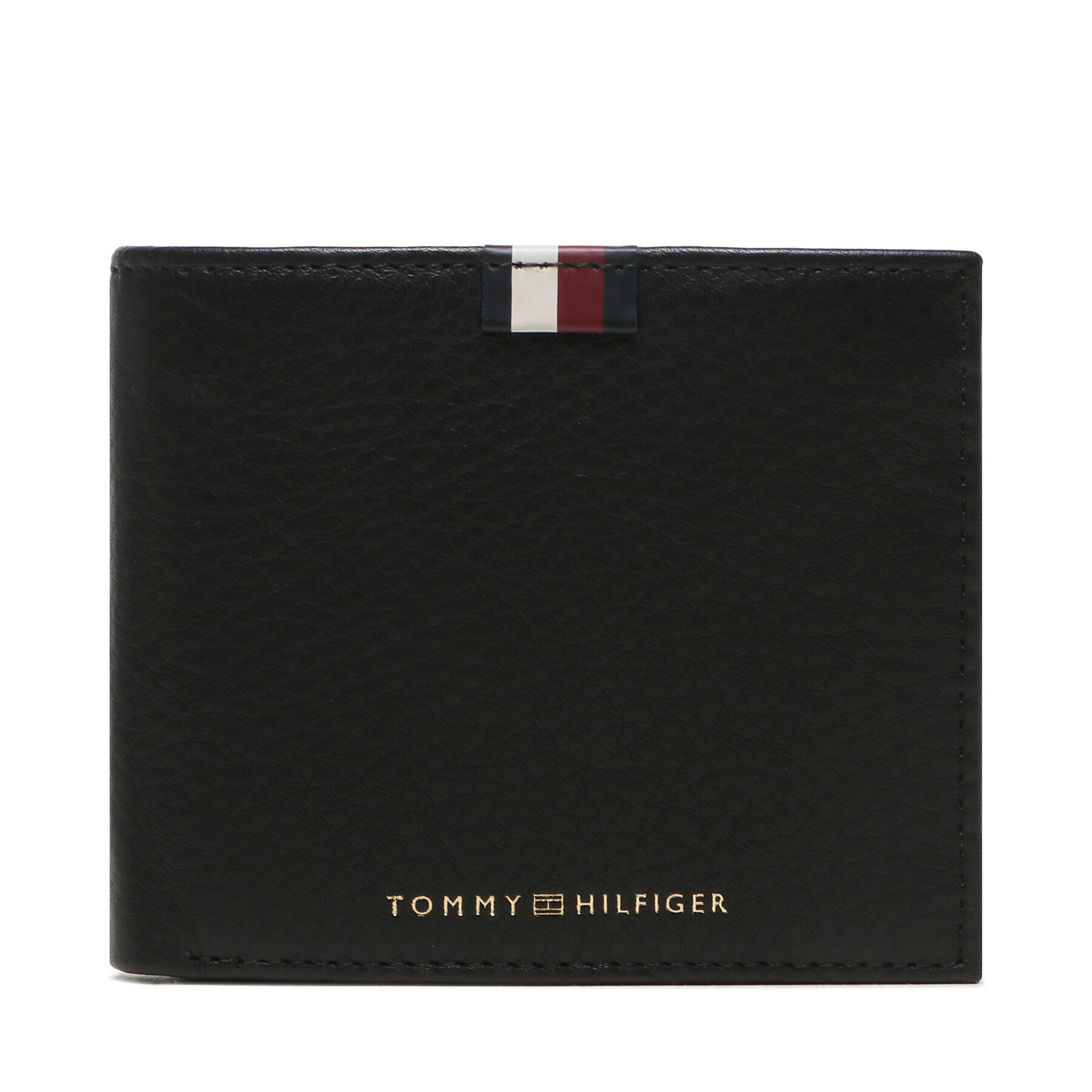 Tommy Hilfiger Голям мъжки портфейл Th Prem Lea Cc Flap And Coin AM0AM11270 Черен - Pepit.bg