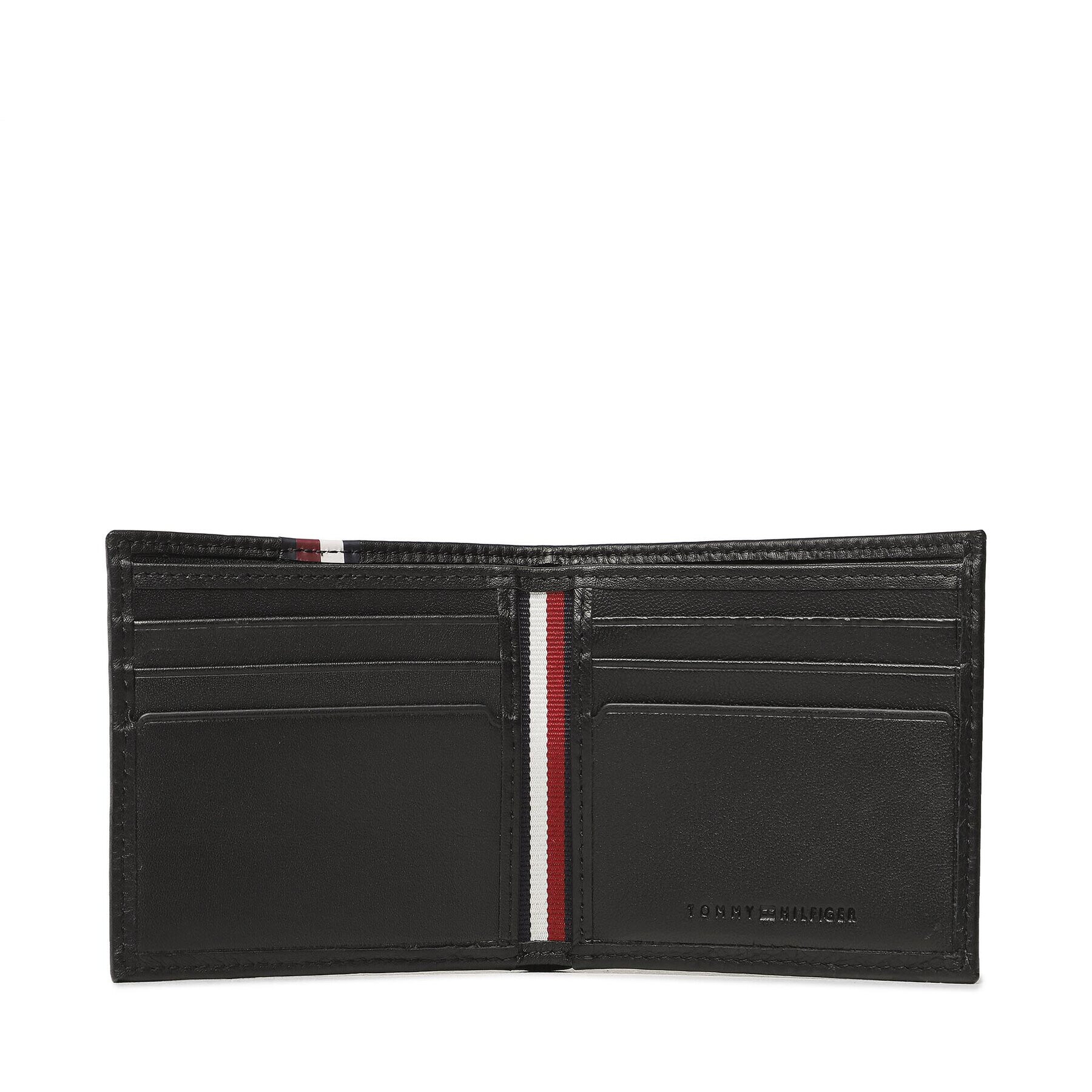 Tommy Hilfiger Голям мъжки портфейл Th Prem Lea Mini Cc Wallet AM0AM11266 Черен - Pepit.bg