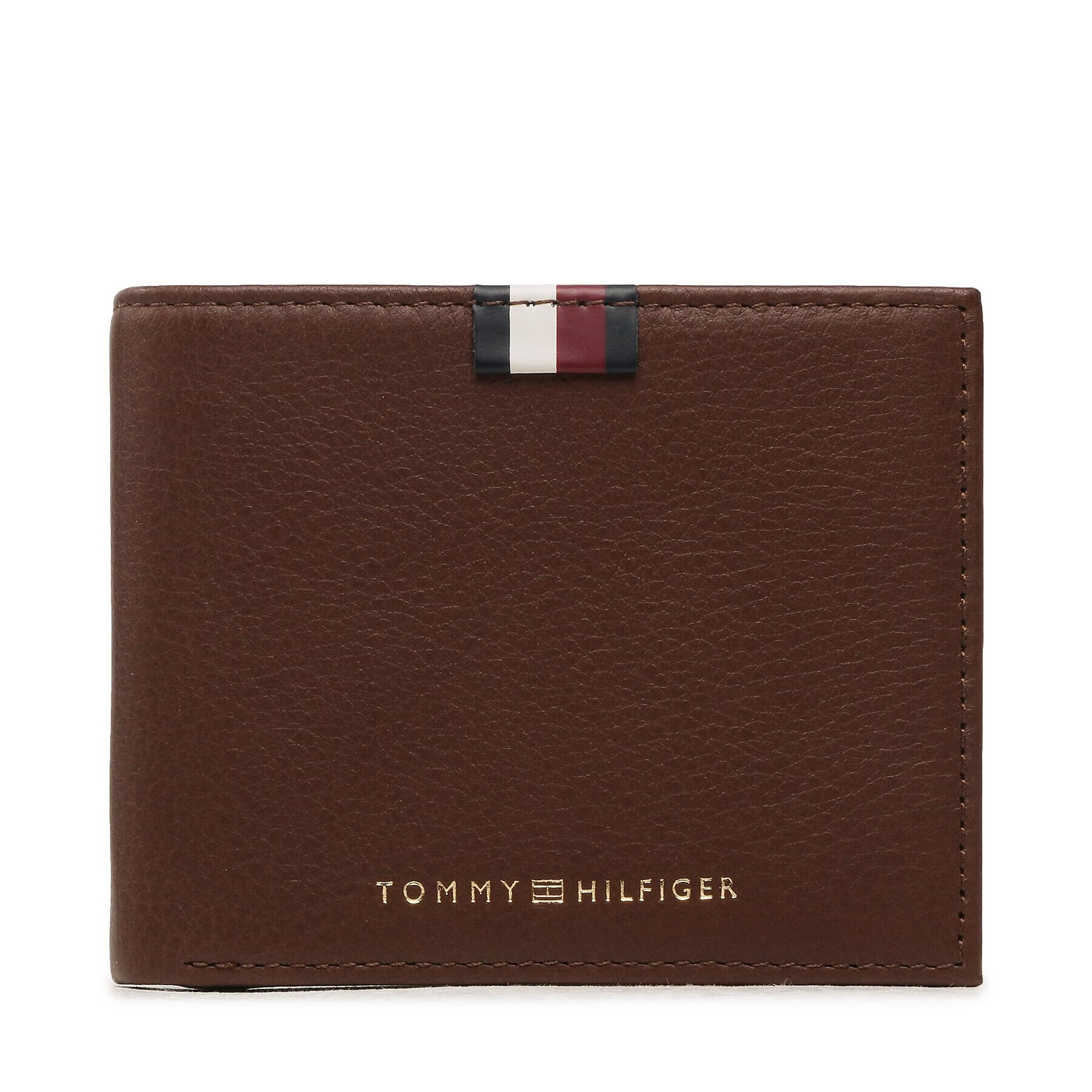 Tommy Hilfiger Голям мъжки портфейл Th Prem Lea Mini Cc Wallet AM0AM11266 Кафяв - Pepit.bg