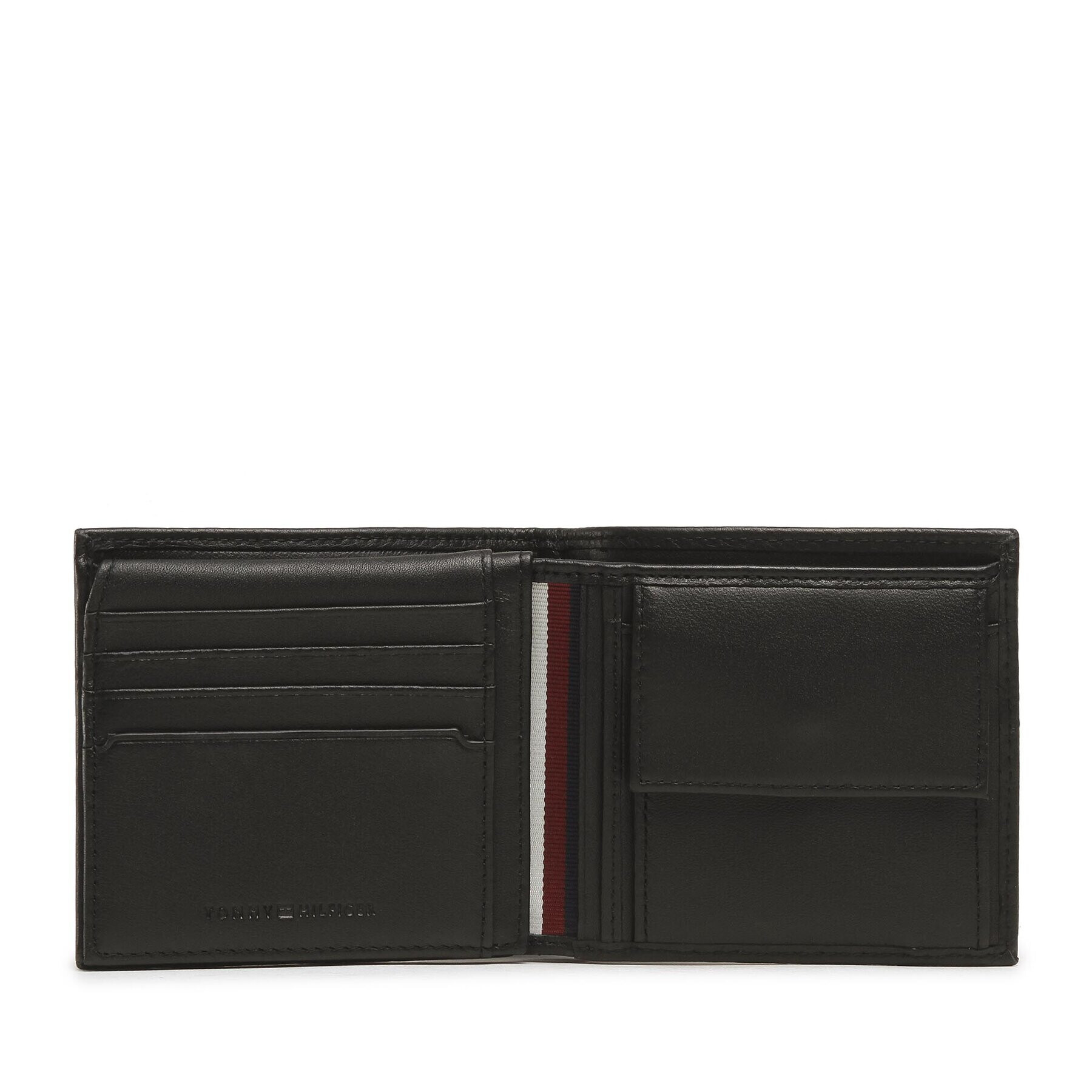 Tommy Hilfiger Голям мъжки портфейл Th Premium Cc Flap And Coin AM0AM10608 Черен - Pepit.bg