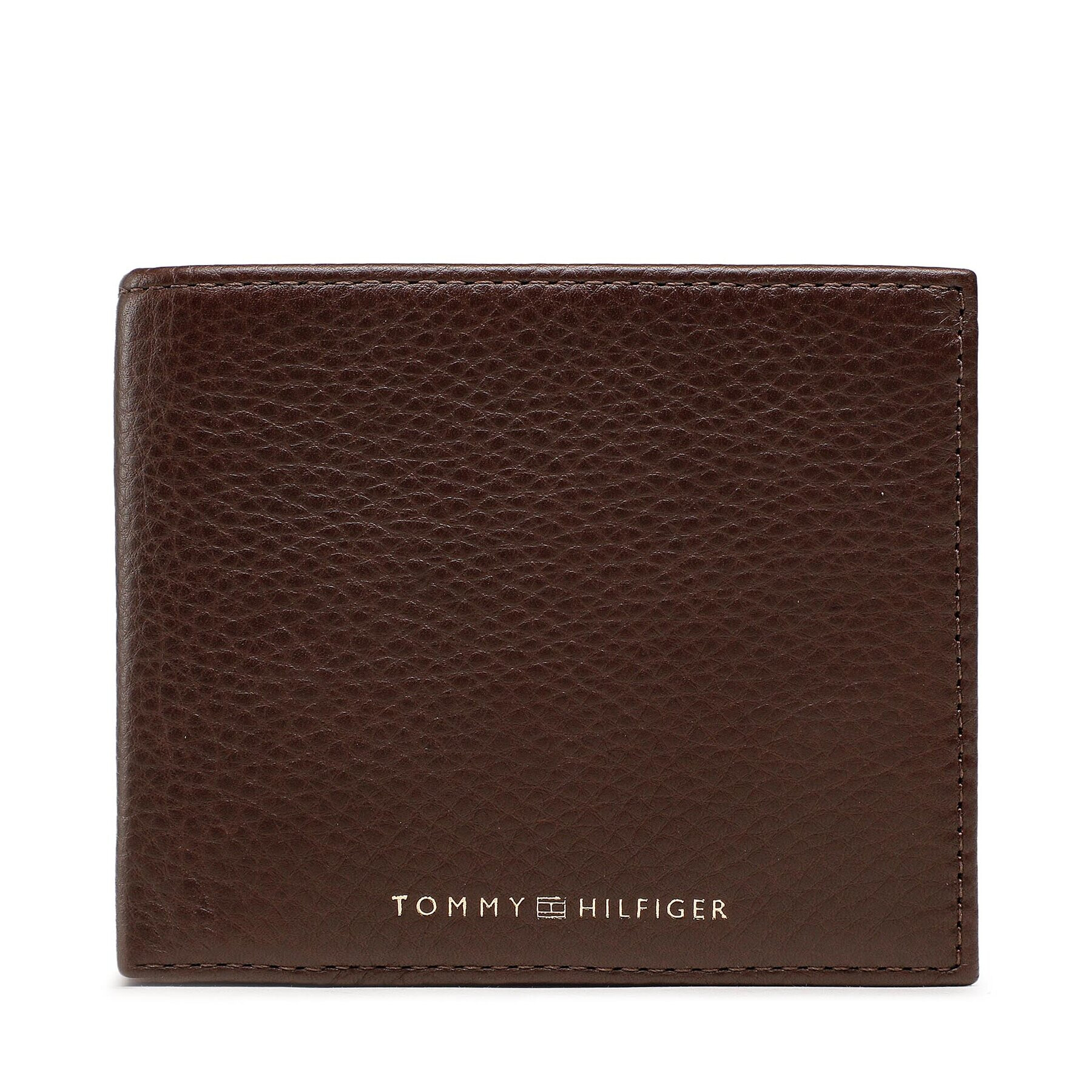 Tommy Hilfiger Голям мъжки портфейл Th Premium Cc Flap And Coin AM0AM10608 Кафяв - Pepit.bg