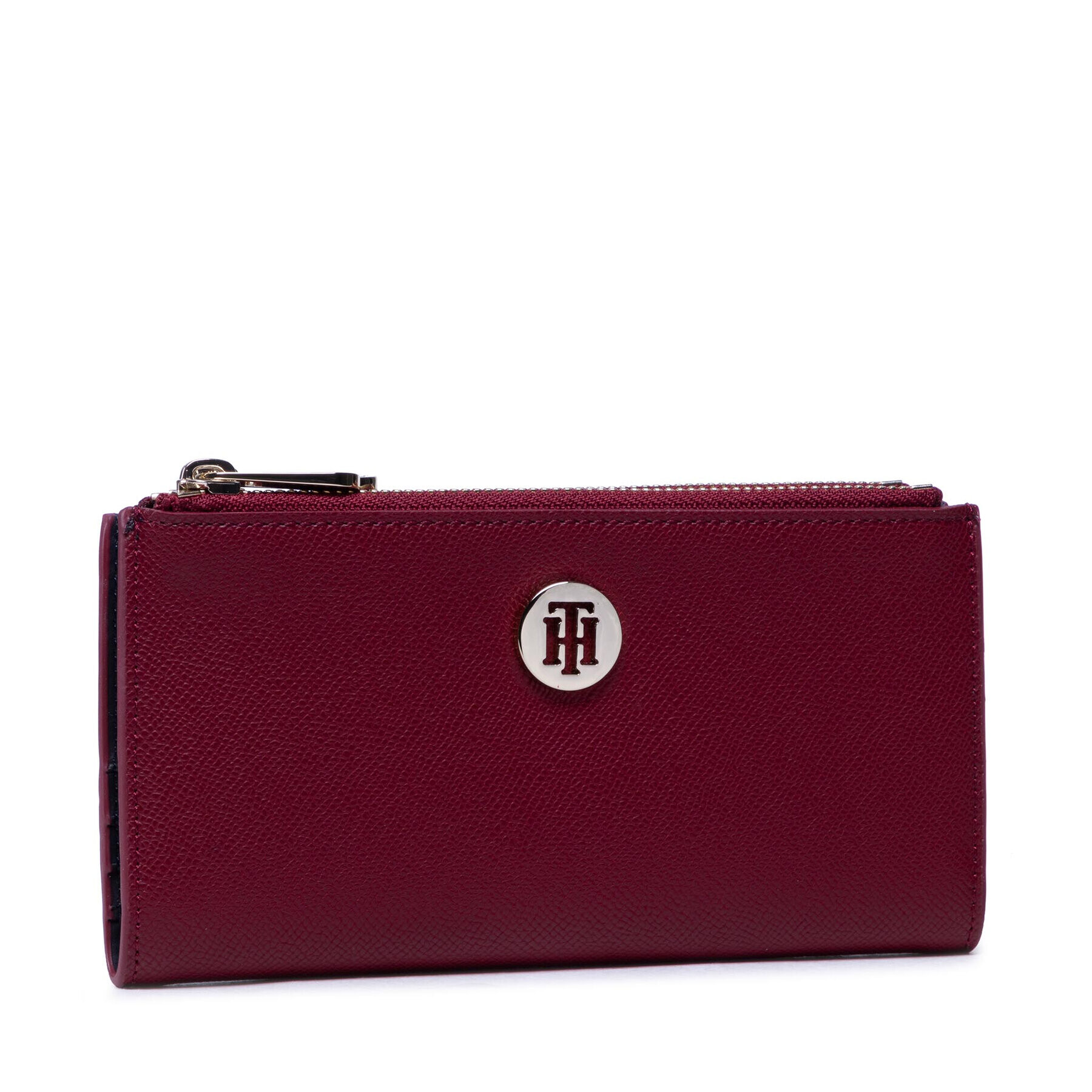 Tommy Hilfiger Голям дамски портфейл Honey Slim Wallet AW0AW10546 Бордо - Pepit.bg