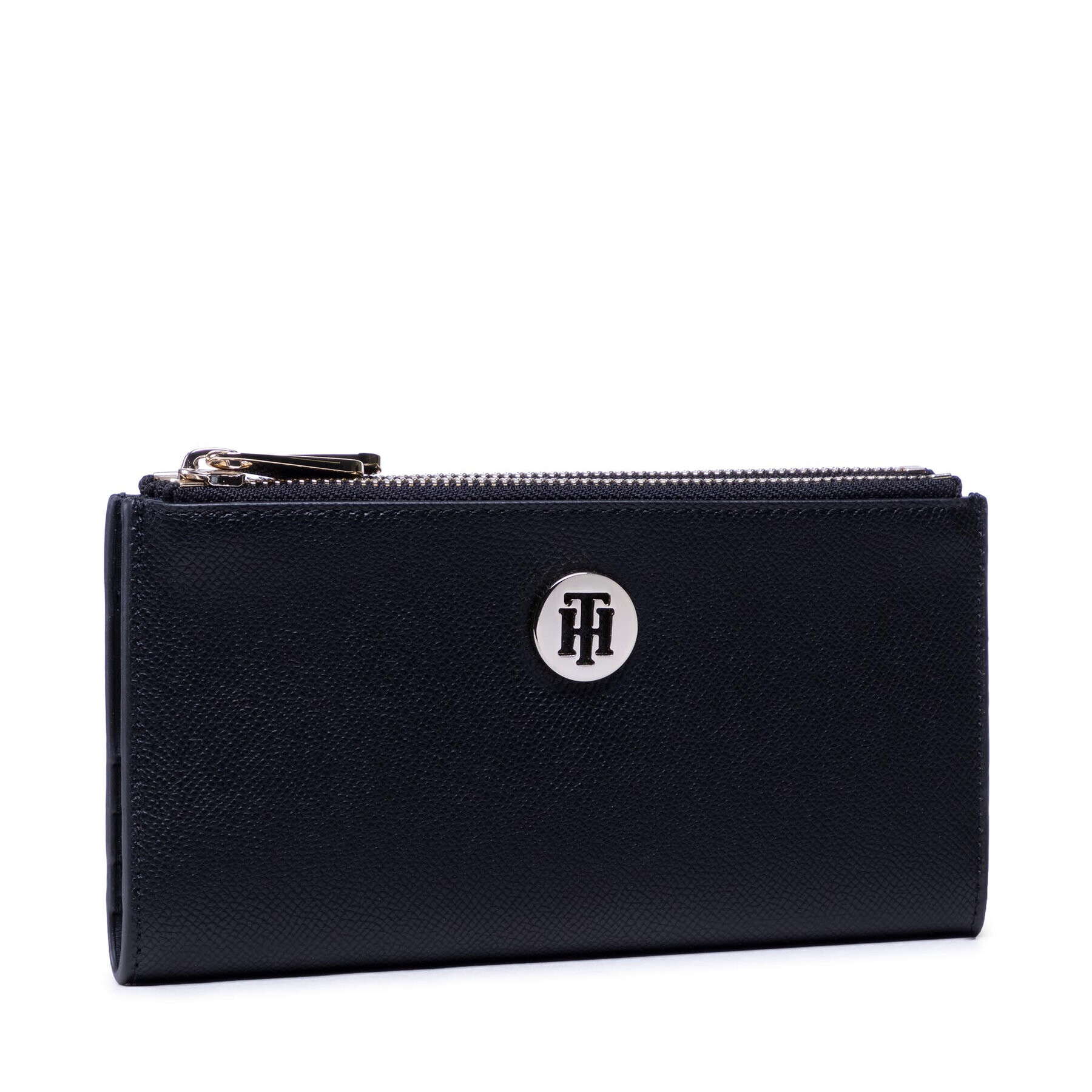 Tommy Hilfiger Голям дамски портфейл Honey Slim Wallet AW0AW10546 Черен - Pepit.bg