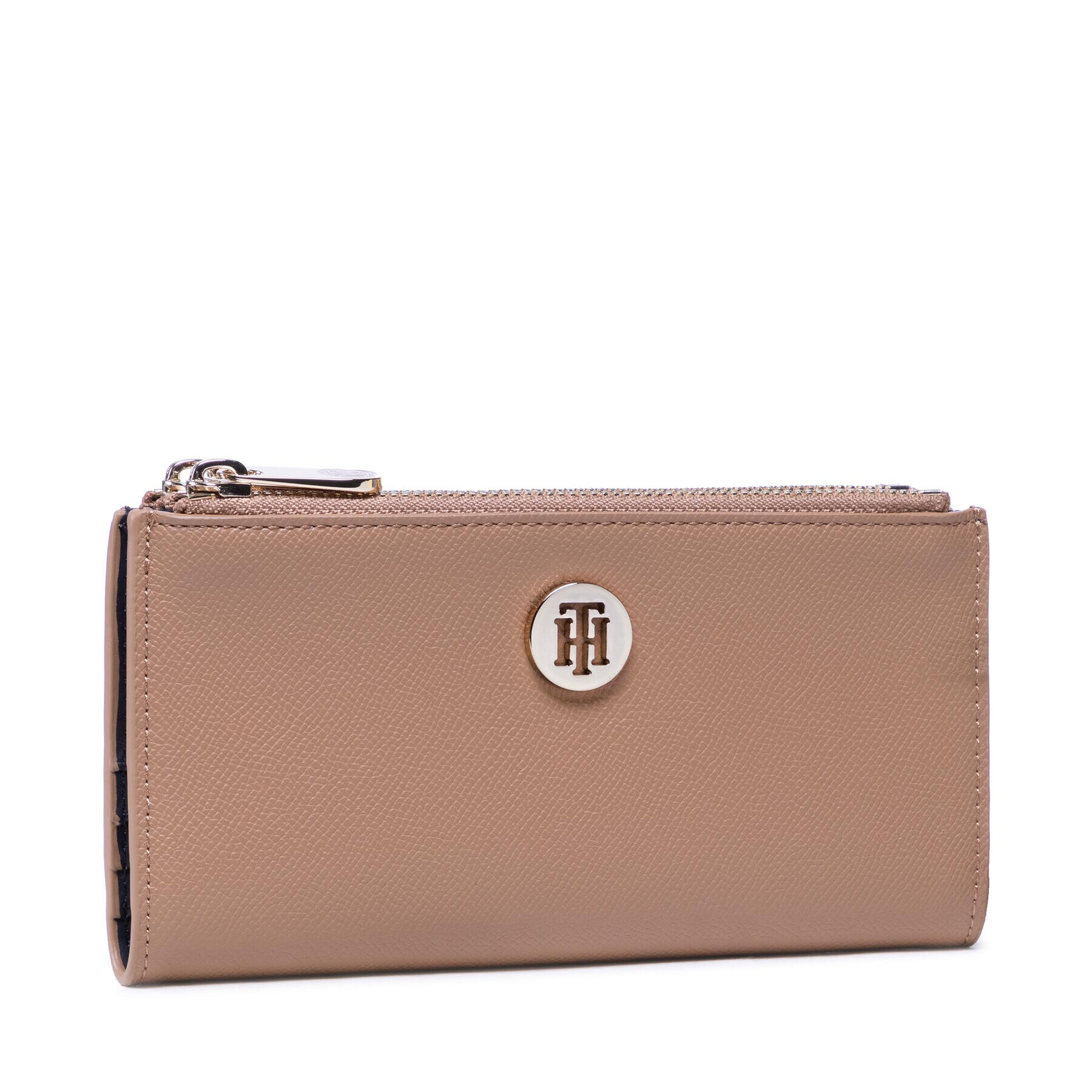 Tommy Hilfiger Голям дамски портфейл Honey Slim Wallet AW0AW10546 Кафяв - Pepit.bg