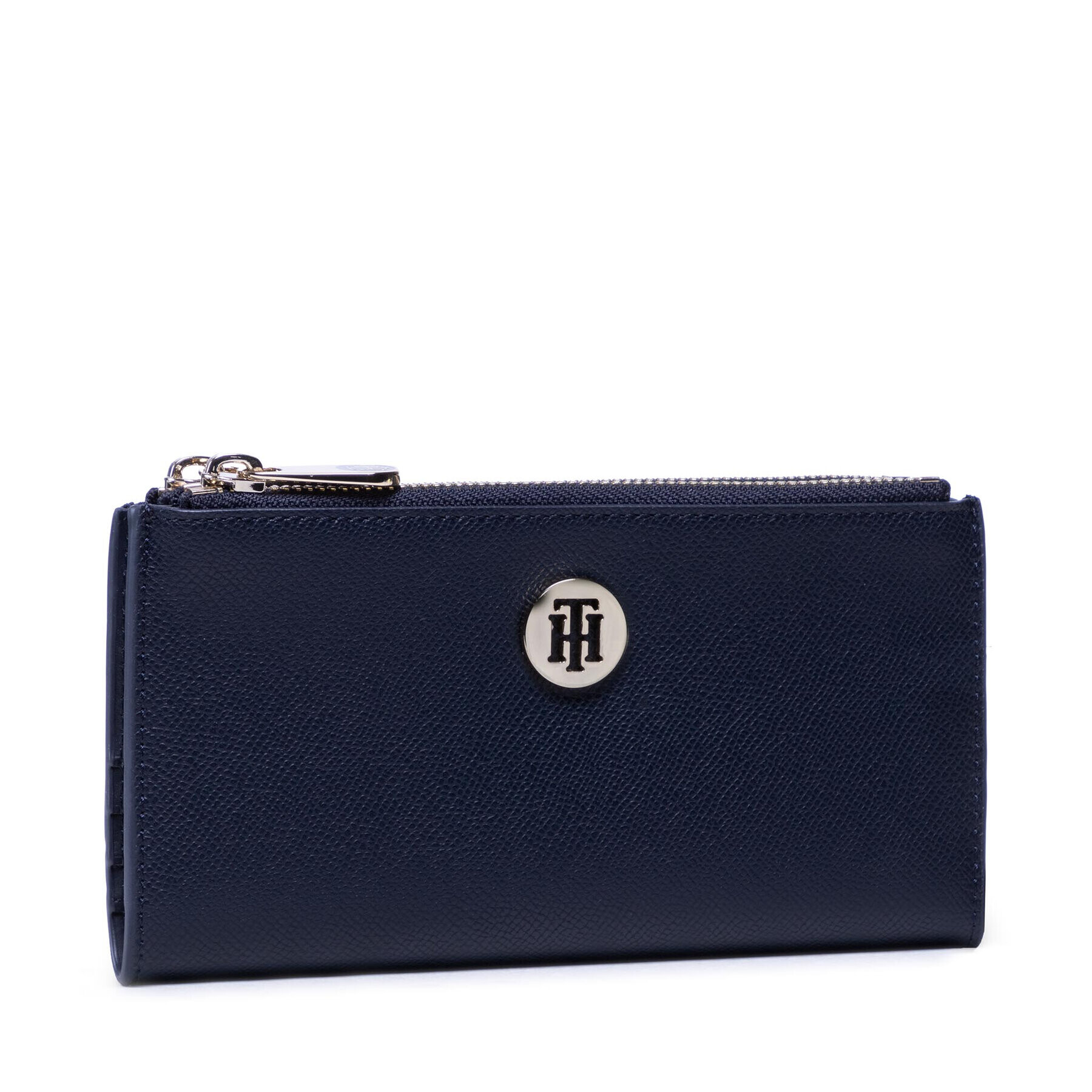 Tommy Hilfiger Голям дамски портфейл Honey Slim Wallet AW0AW10546 Тъмносин - Pepit.bg