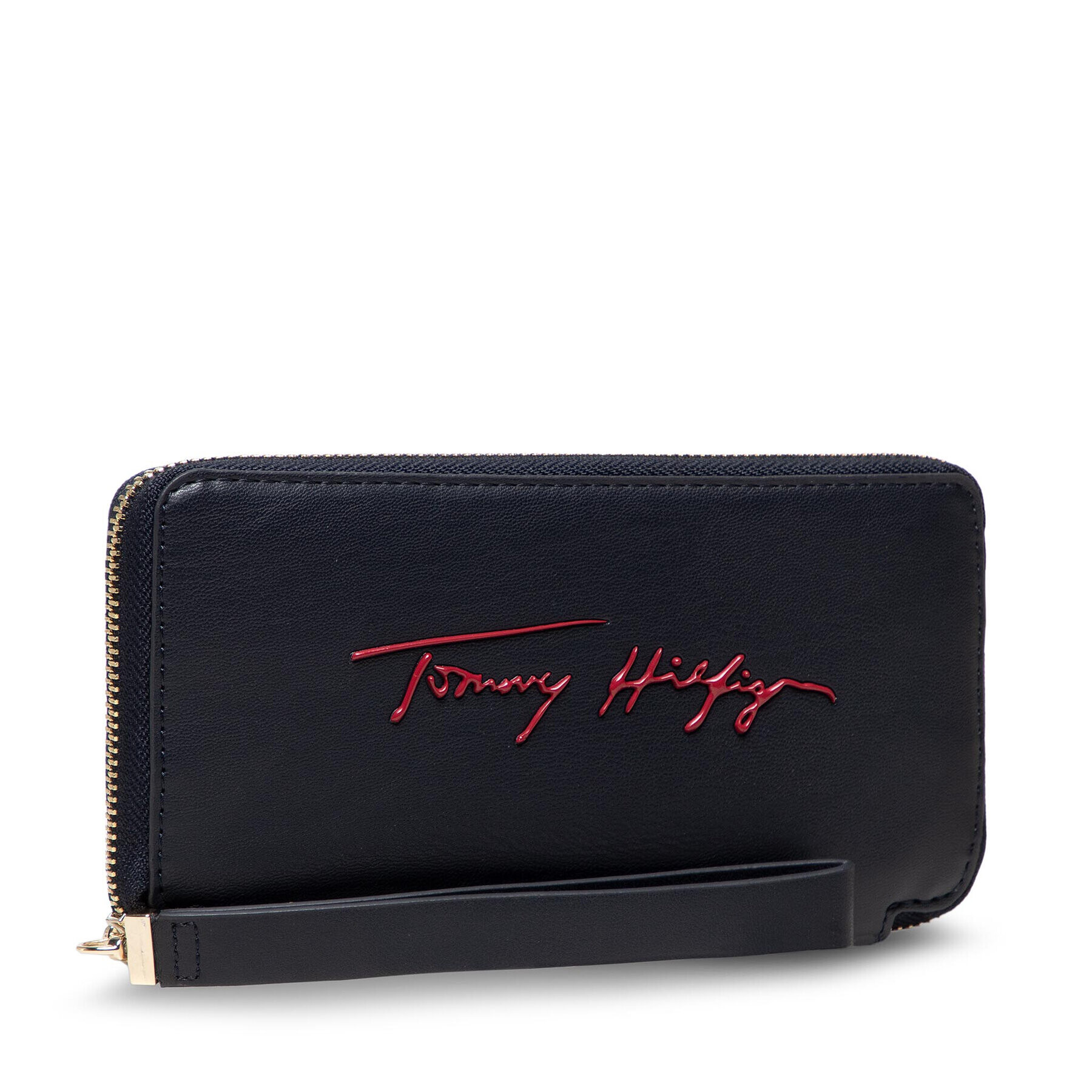 Tommy Hilfiger Голям дамски портфейл Iconic Tommy Lrg Za Sign AW0AW10556 Тъмносин - Pepit.bg