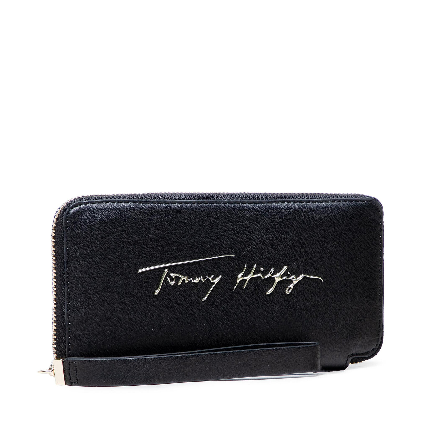 Tommy Hilfiger Голям дамски портфейл Iconic Tommy Lrgza Sign AW0AW10556 Черен - Pepit.bg