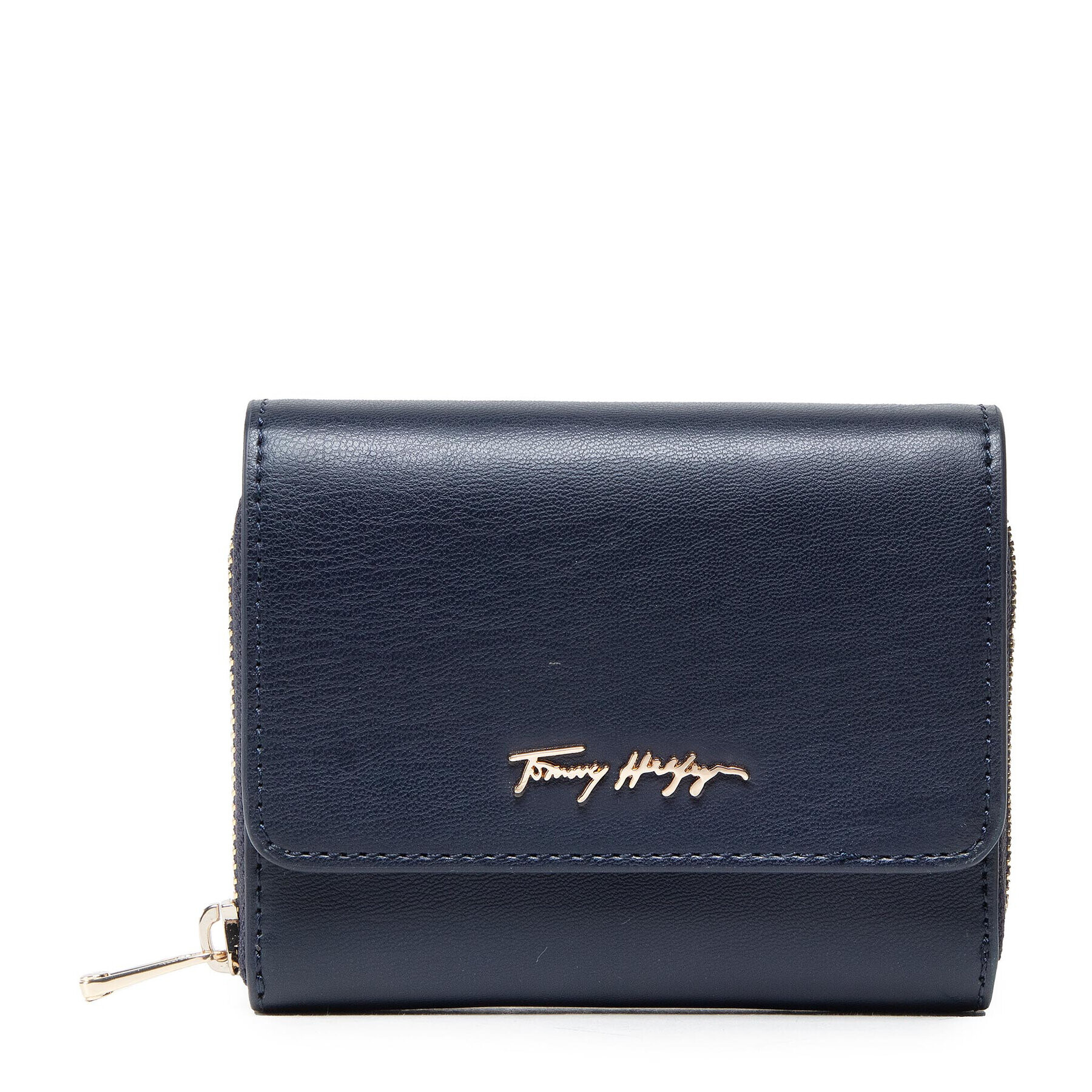 Tommy Hilfiger Голям дамски портфейл Iconic Tommy Med Za AW0AW12073 Тъмносин - Pepit.bg