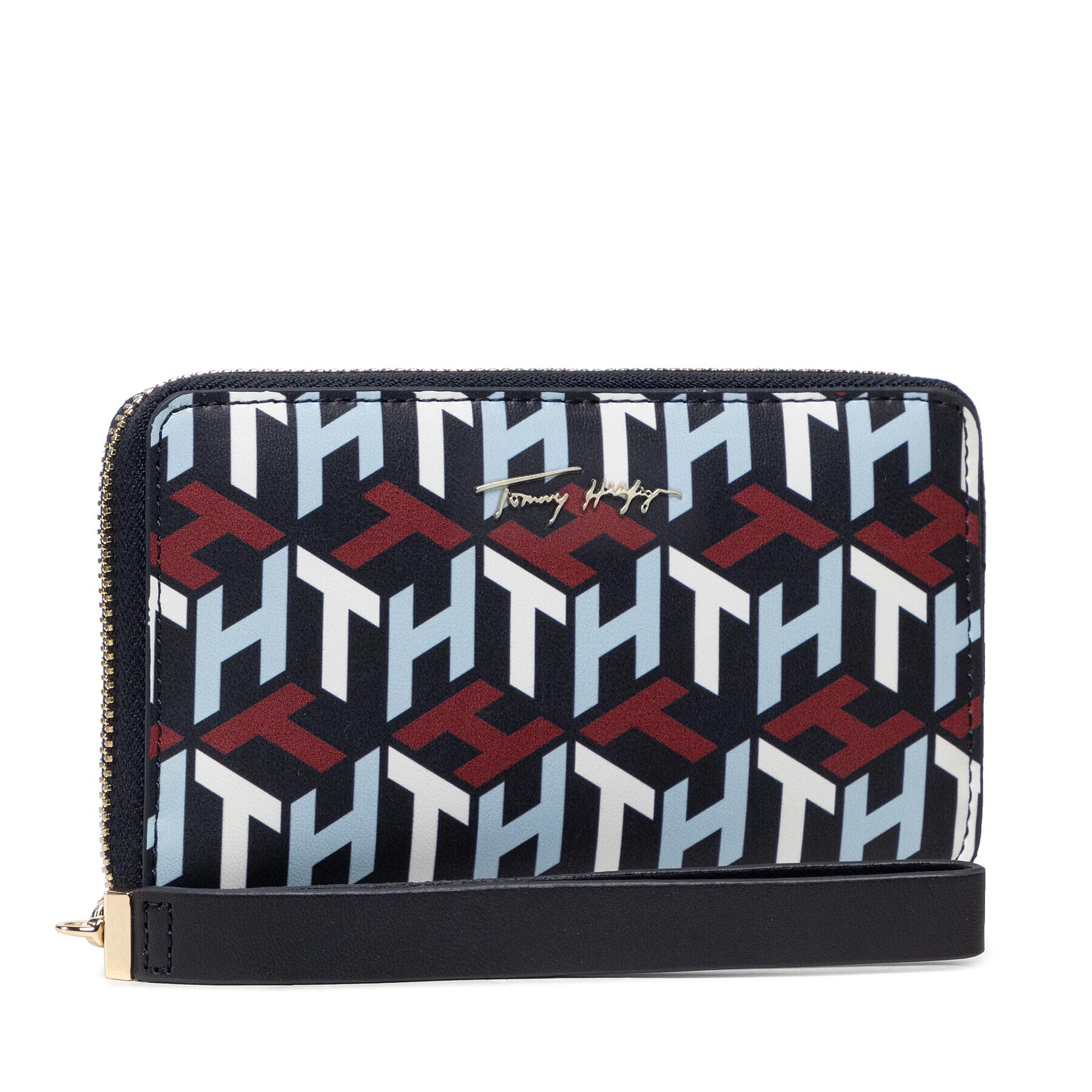 Tommy Hilfiger Голям дамски портфейл Iconic Tommy Med Za Mono AW0AW10779 Тъмносин - Pepit.bg