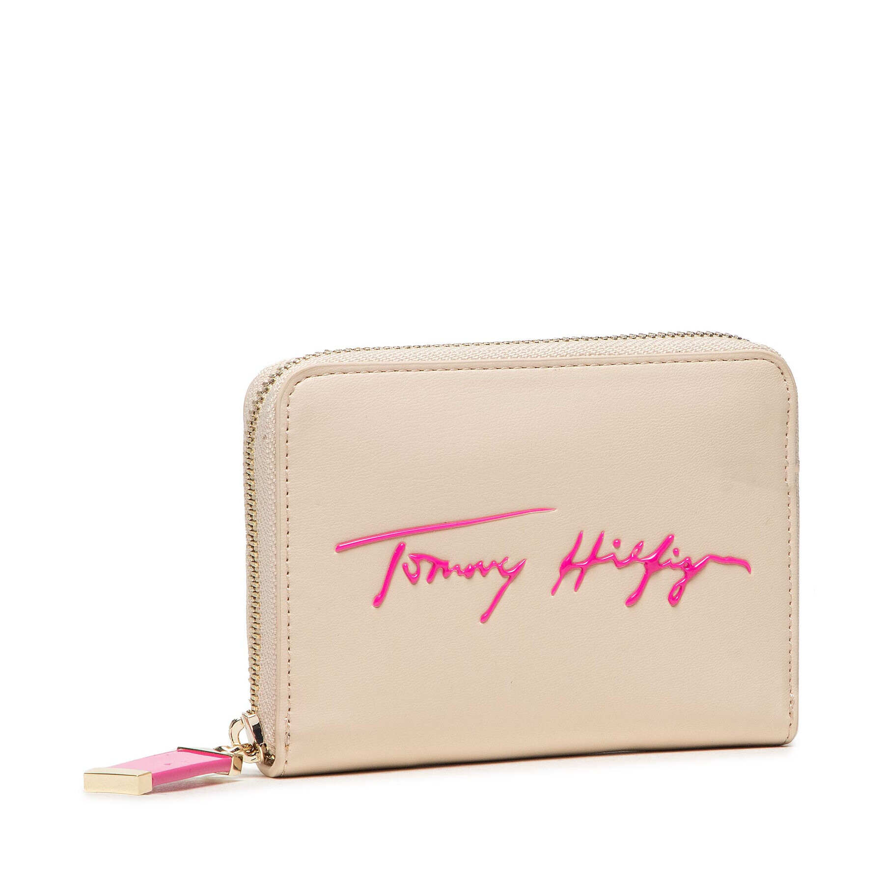 Tommy Hilfiger Голям дамски портфейл Iconic Tommy Med Za Sign AW0AW10138 Бежов - Pepit.bg