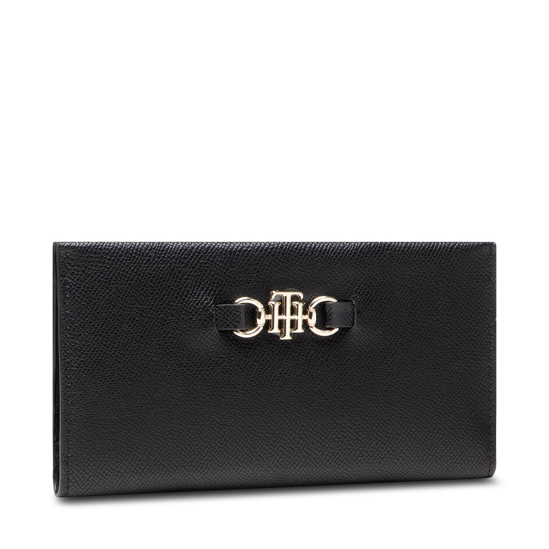 Tommy Hilfiger Голям дамски портфейл Th Club Lrg Wallet AW0AW10550 Черен - Pepit.bg