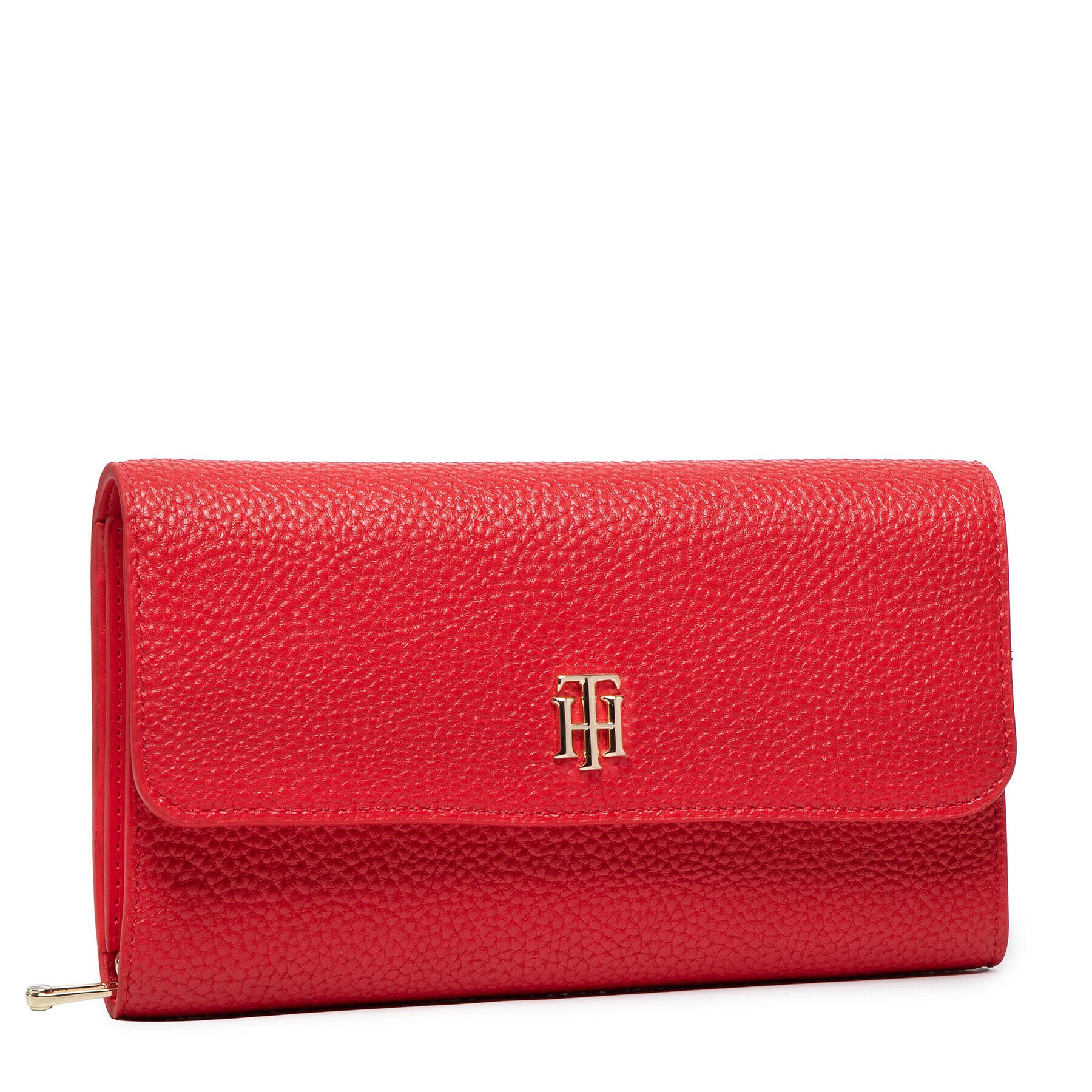 Tommy Hilfiger Голям дамски портфейл Th Element Lrg Flap Wallet AW0AW11624 Червен - Pepit.bg