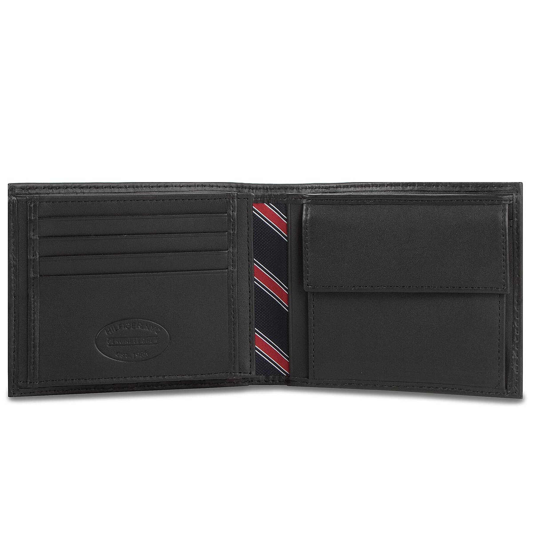 Tommy Hilfiger Голям мъжки портфейл Eton Trifold AM0AM00657 Черен - Pepit.bg