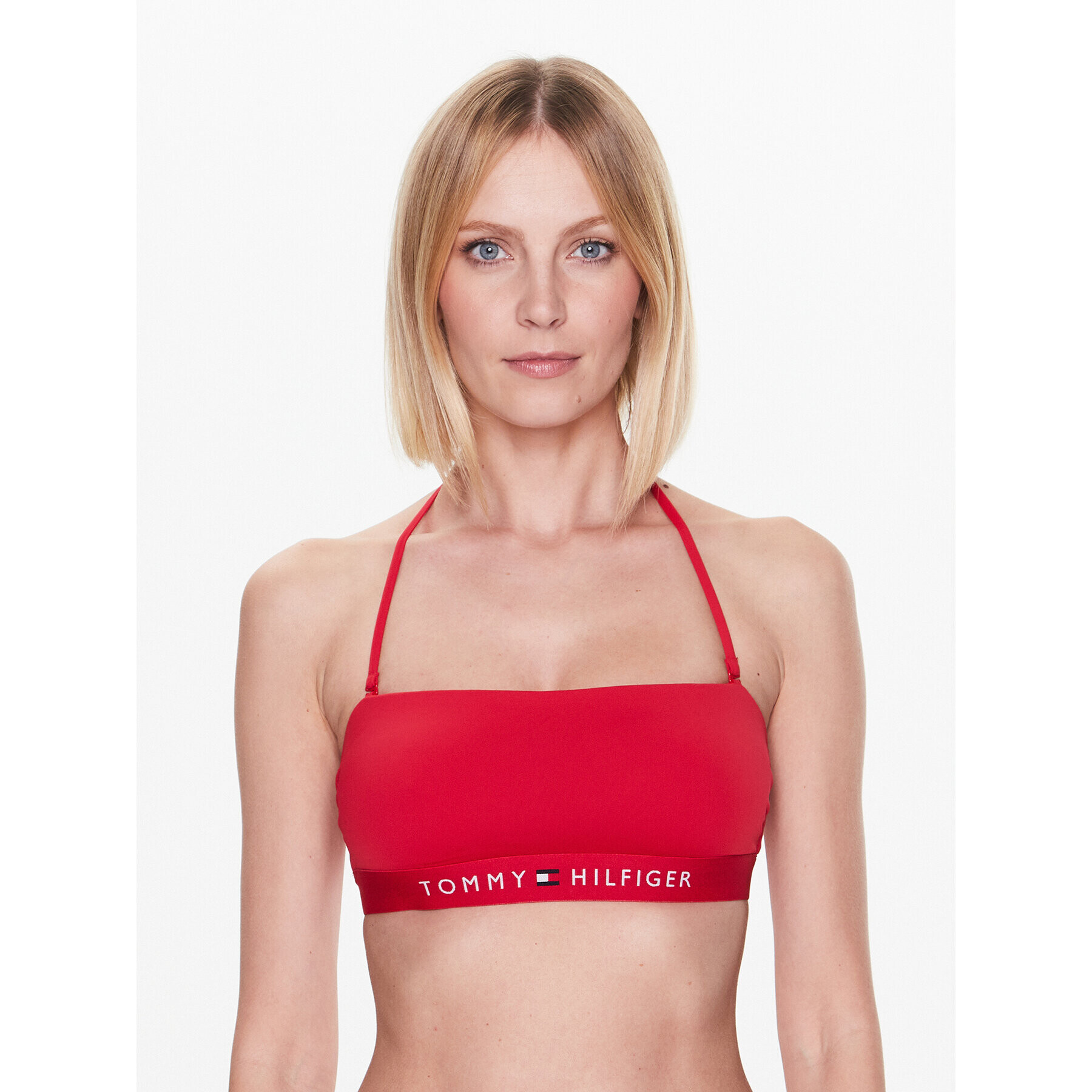 Tommy Hilfiger Горнище на бански UW0UW04136 Червен - Pepit.bg