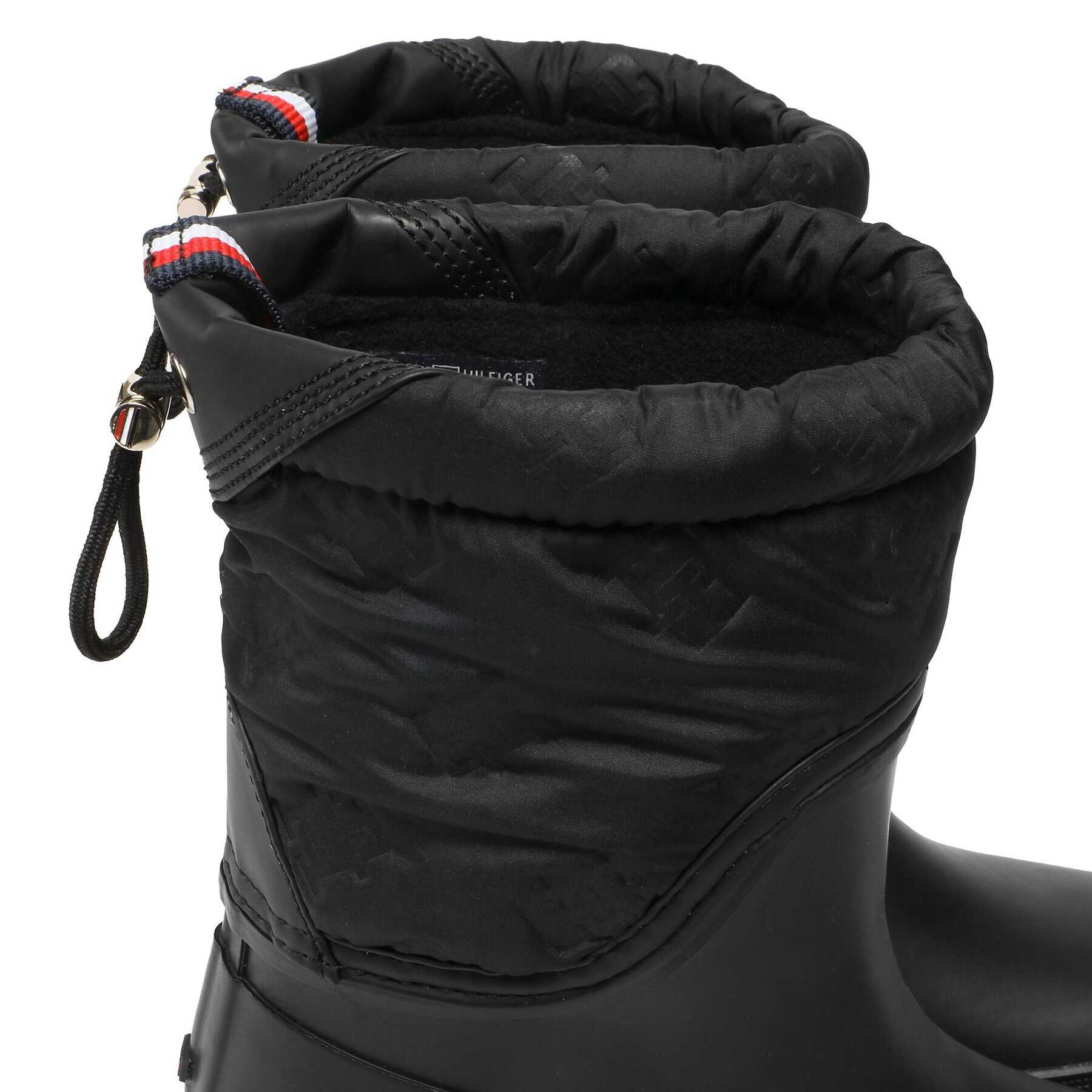 Tommy Hilfiger Гумени ботуши Ankle Rainboot With Monogram FW0FW06848 Черен - Pepit.bg