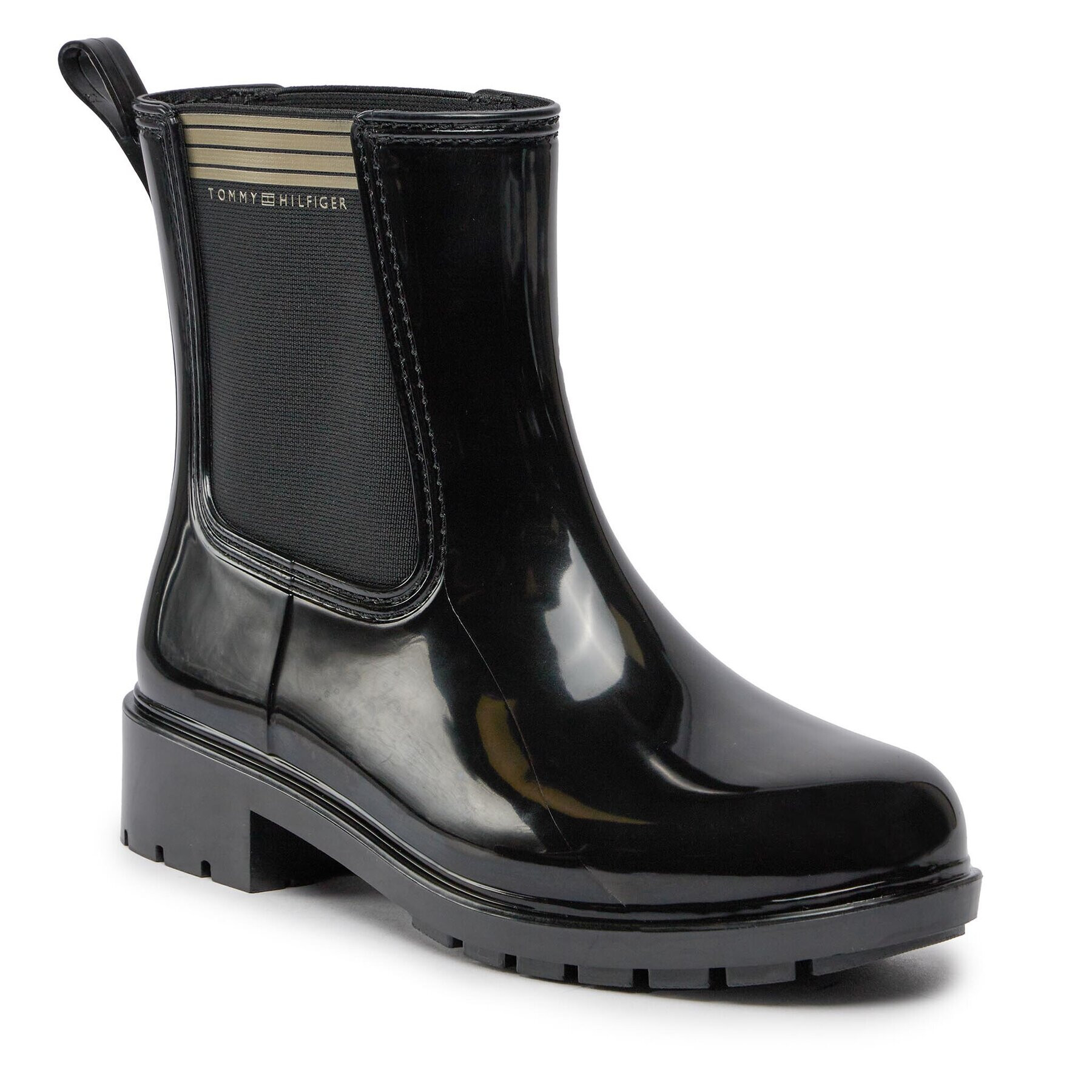 Tommy Hilfiger Гумени ботуши Essential Tommy Rainboot FW0FW07760 Черен - Pepit.bg