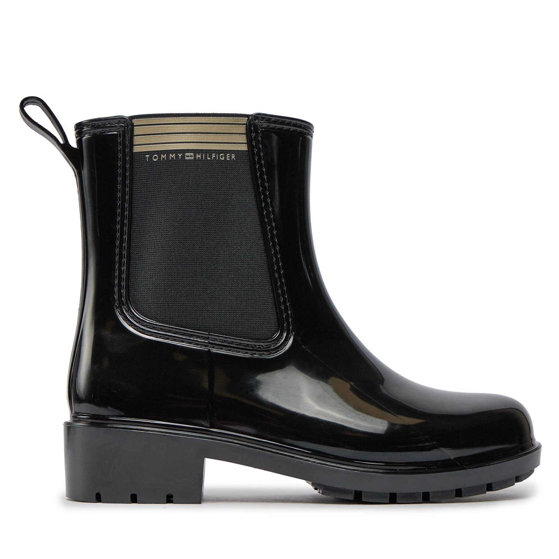 Tommy Hilfiger Гумени ботуши Essential Tommy Rainboot FW0FW07760 Черен - Pepit.bg