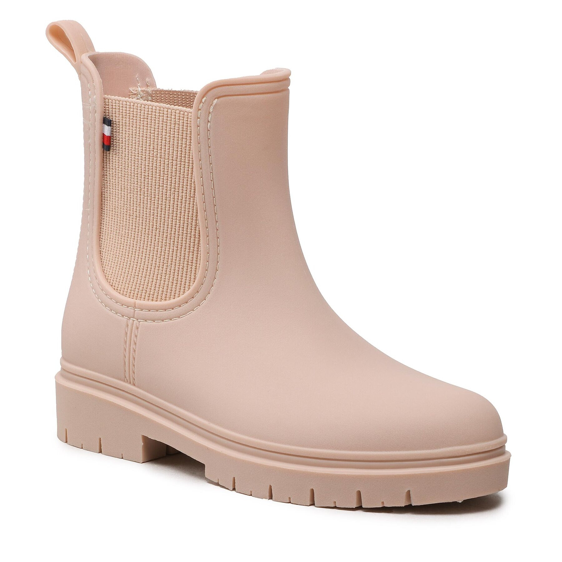 Tommy Hilfiger Гумени ботуши Matt Ankle Rainboot Wth Elastic FW0FW06897 Розов - Pepit.bg