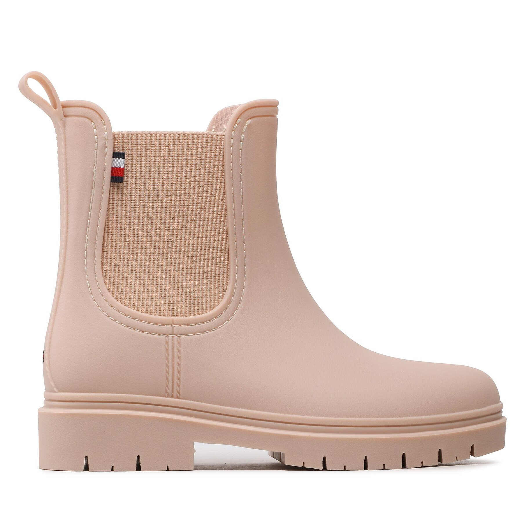 Tommy Hilfiger Гумени ботуши Matt Ankle Rainboot Wth Elastic FW0FW06897 Розов - Pepit.bg