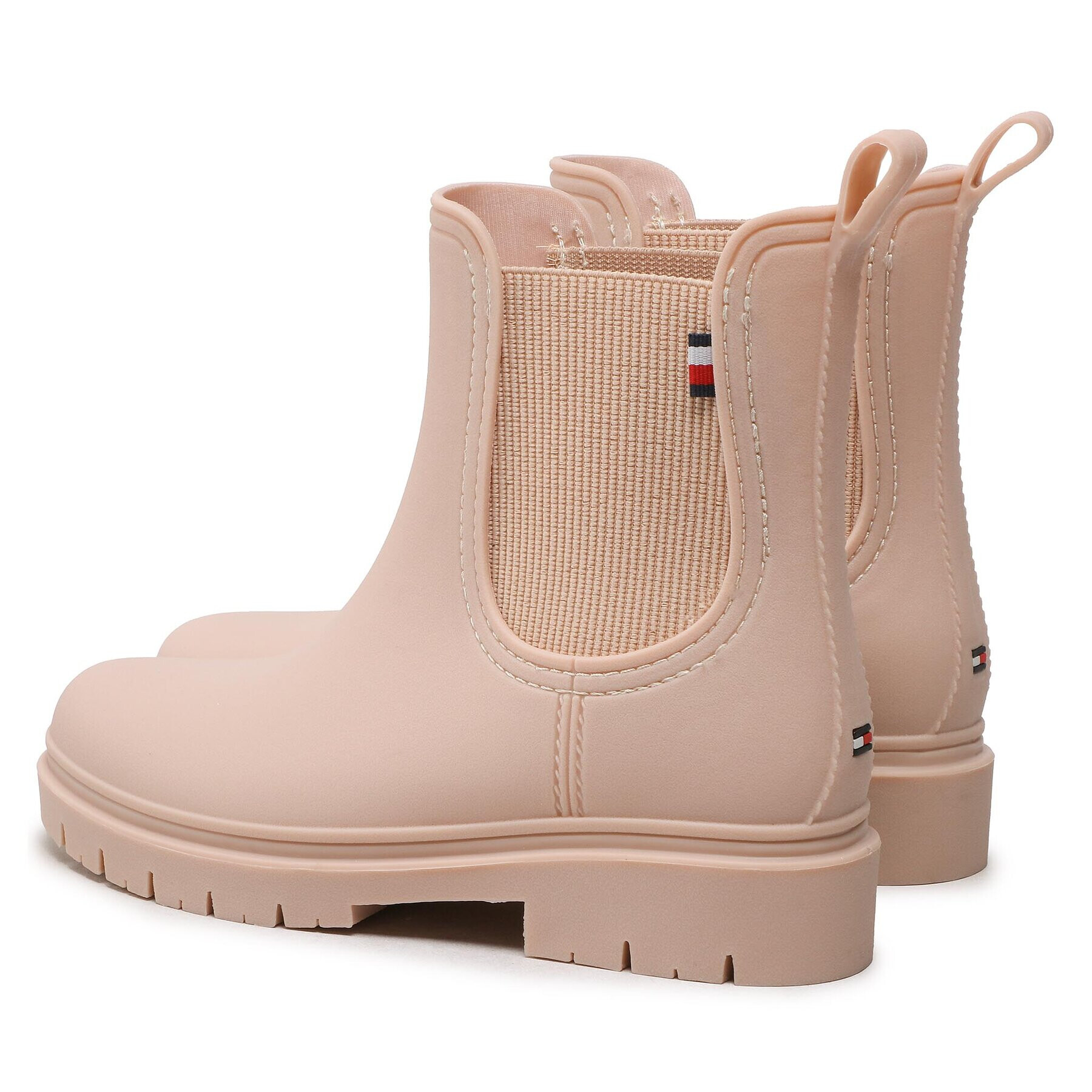 Tommy Hilfiger Гумени ботуши Matt Ankle Rainboot Wth Elastic FW0FW06897 Розов - Pepit.bg